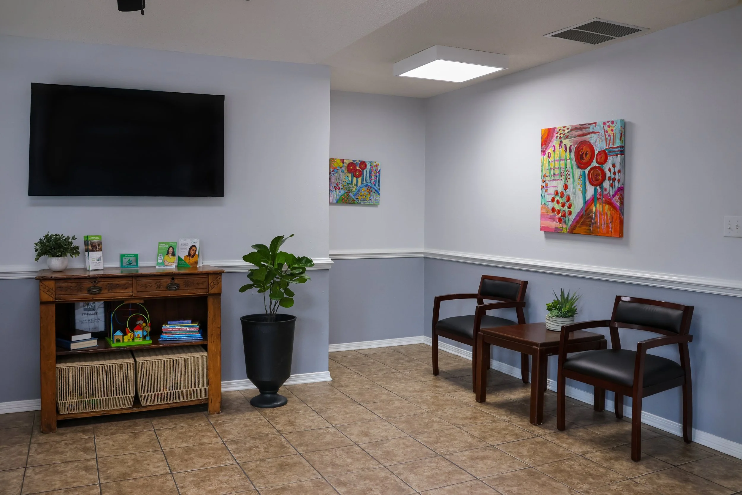 Lobby of Barnes and Talbert Family Dentistry Office in Pensacola FL