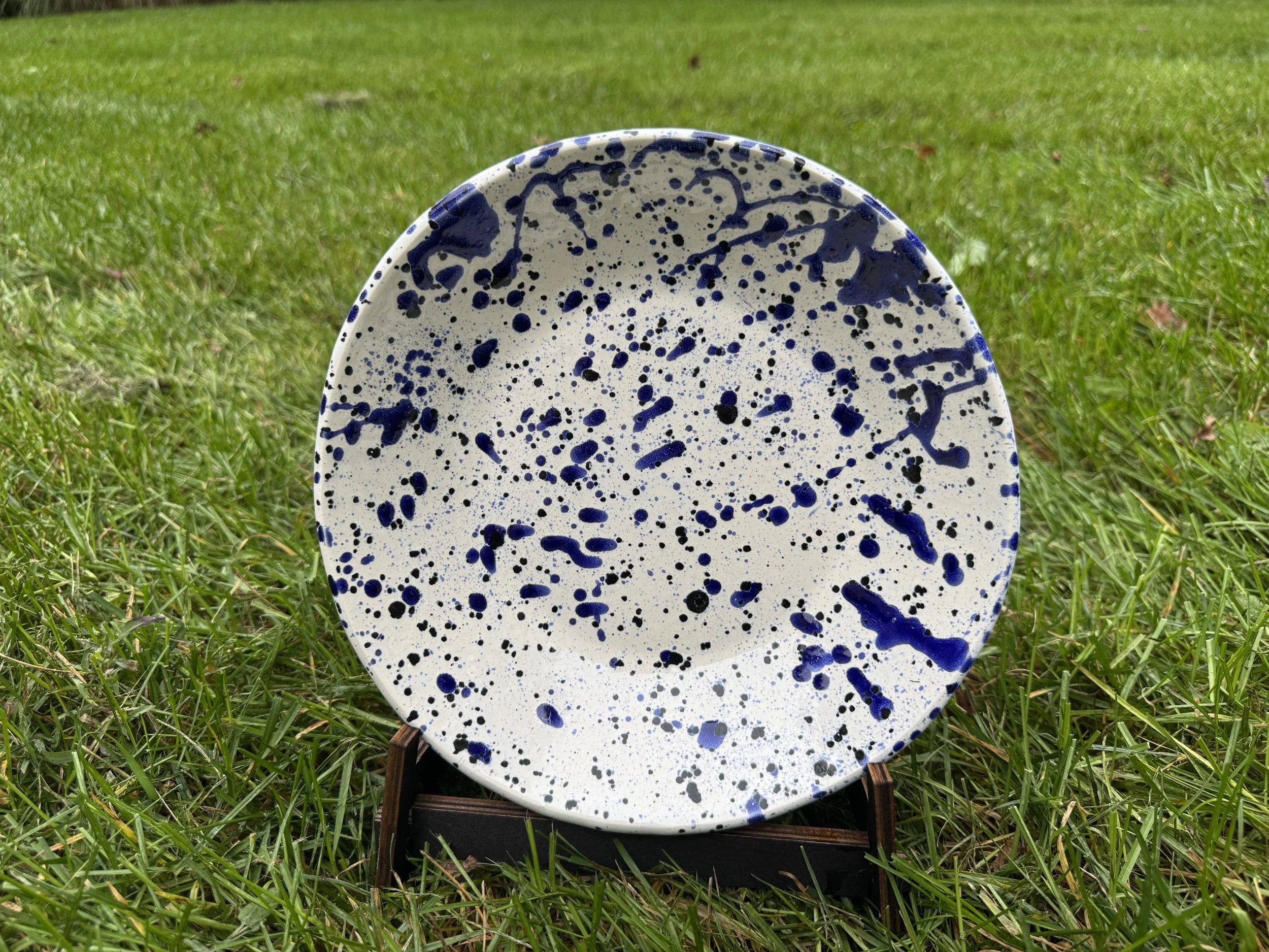 Pasta Bowl - Ink Spot with Blue