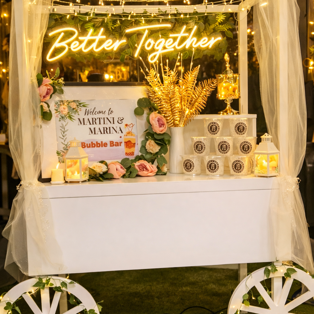 instagram bubble bar cart