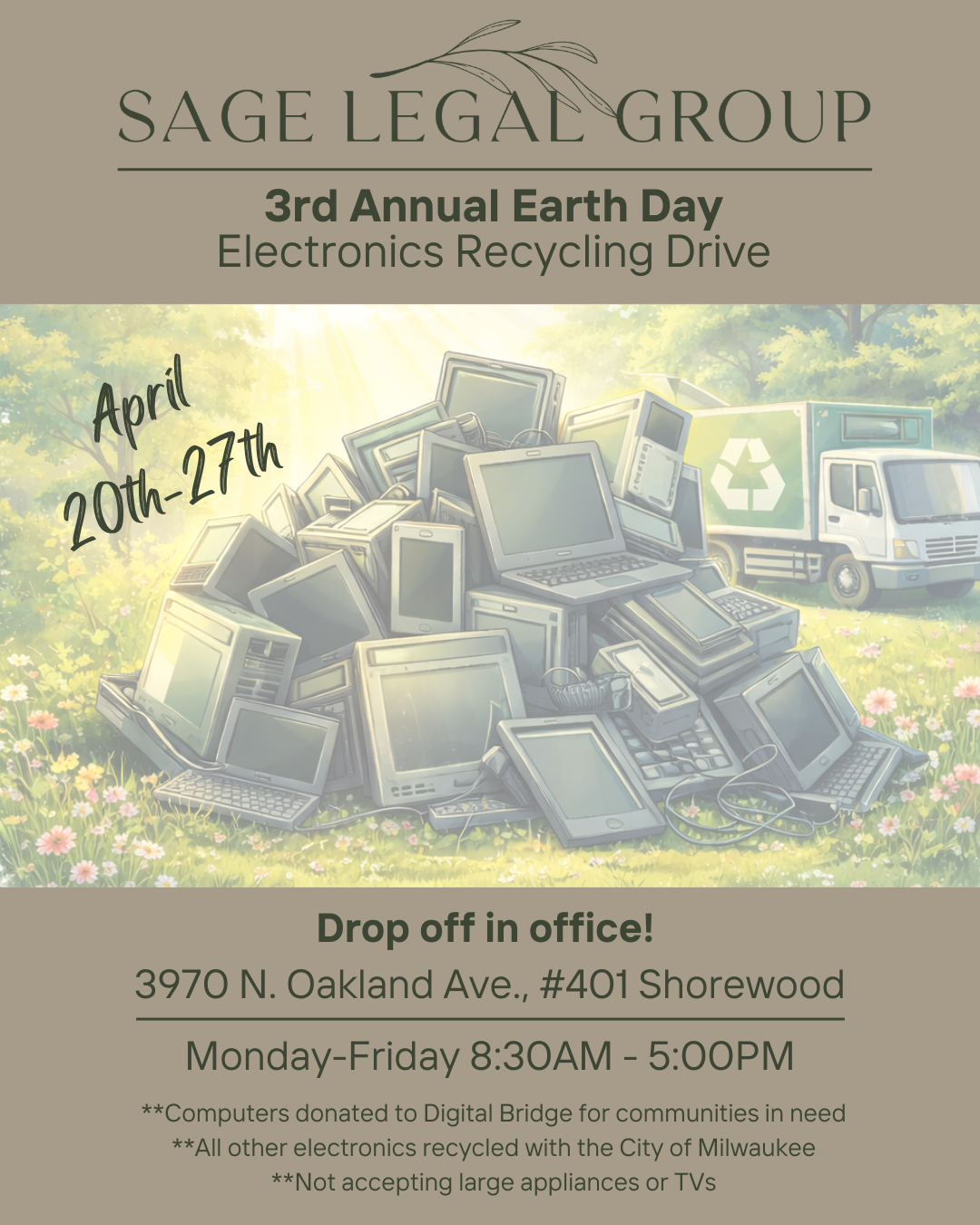 Spring Cleaning? Join us for our 3rd Annual Electronics Recycling Drive!