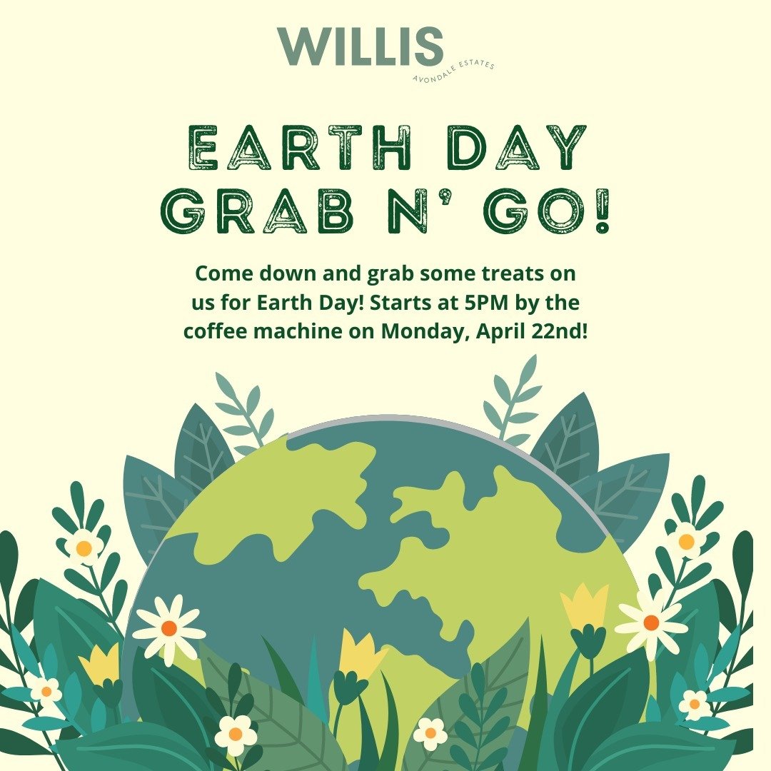 🌍 Join us in celebrating Earth Day! 🌱 Swing by the coffee machine today at 5pm for our Earth Day Grab n' Go event! 🌿 Come snag some free treats and goodies as we honor our planet together! 🌎 

#EarthDay #CelebrateOurPlanet #FreeTreats #WillisAvon