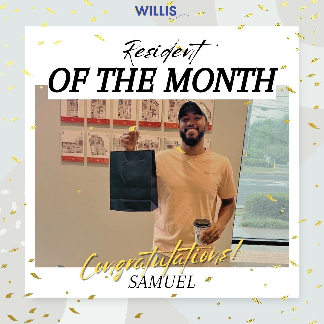 🌟 Congratulations to our Resident of the Month at Willis Avondale Estates! 🏆 

Your positive impact on our community doesn't go unnoticed. Keep shining bright! 🎉 

#ResidentOfTheMonth #CommunityPride #WillisAvondaleEstates 🏡✨