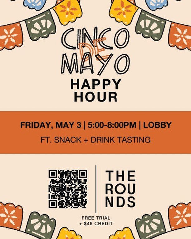 Join us for a festive Cinco de Mayo celebration on May 3rd from 5-8pm at Willis Avondale Estates, hosted by The Rounds! 🎉 

Enjoy free snacks and drinks, plus exclusive deals with The Rounds. Don't miss out on the fun! 🌮🍹 

#CincoDeMayo #WillisAvo