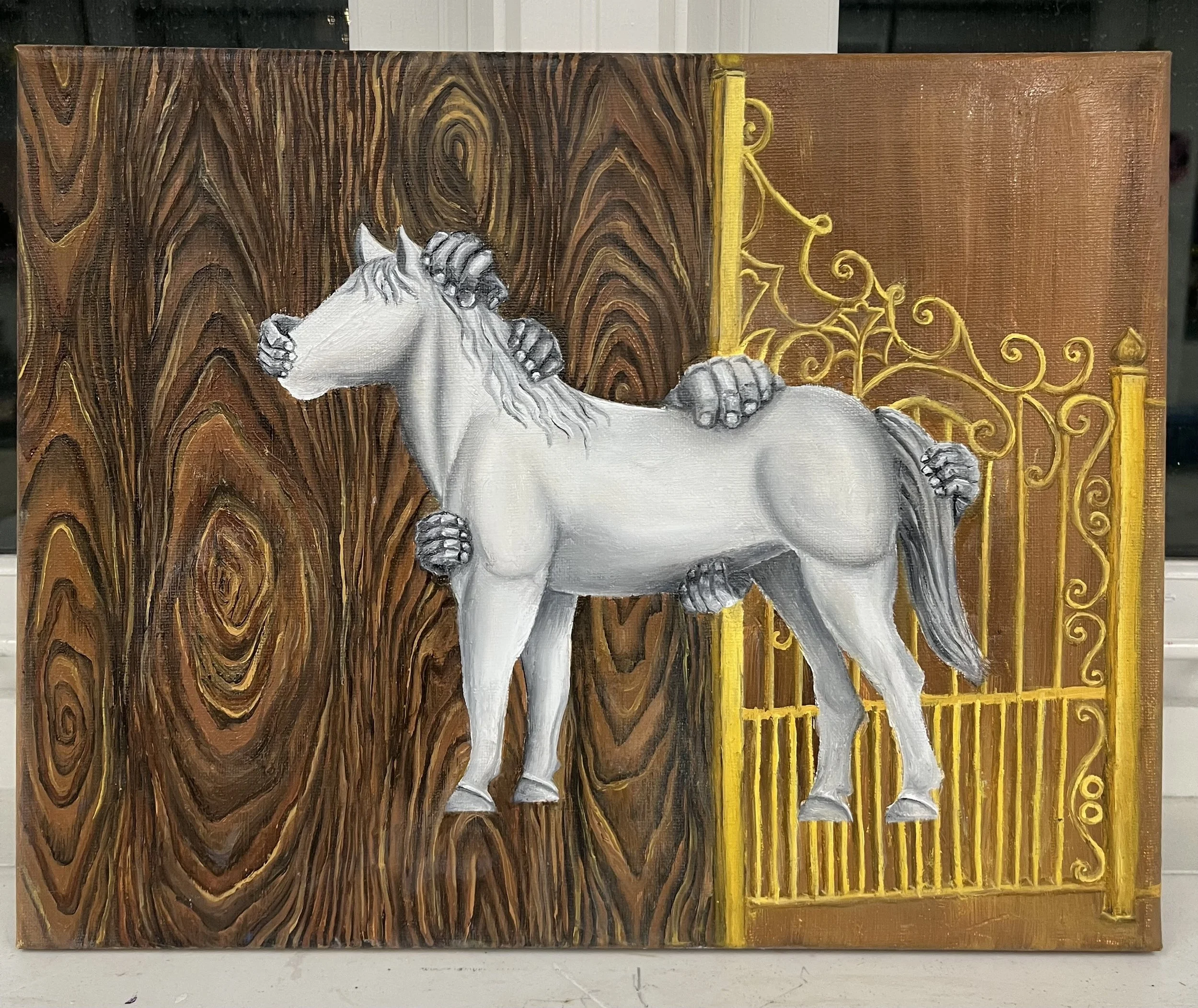"Trojan Horse" // Oil paint on canvas // 11" X 14" // 2026