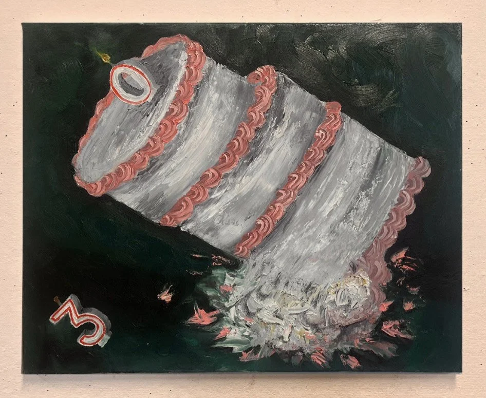 "Oh Shoot!" // Oil paint on canvas // 16" X 20" // 2022 // Capturing the moment disaster strikes.