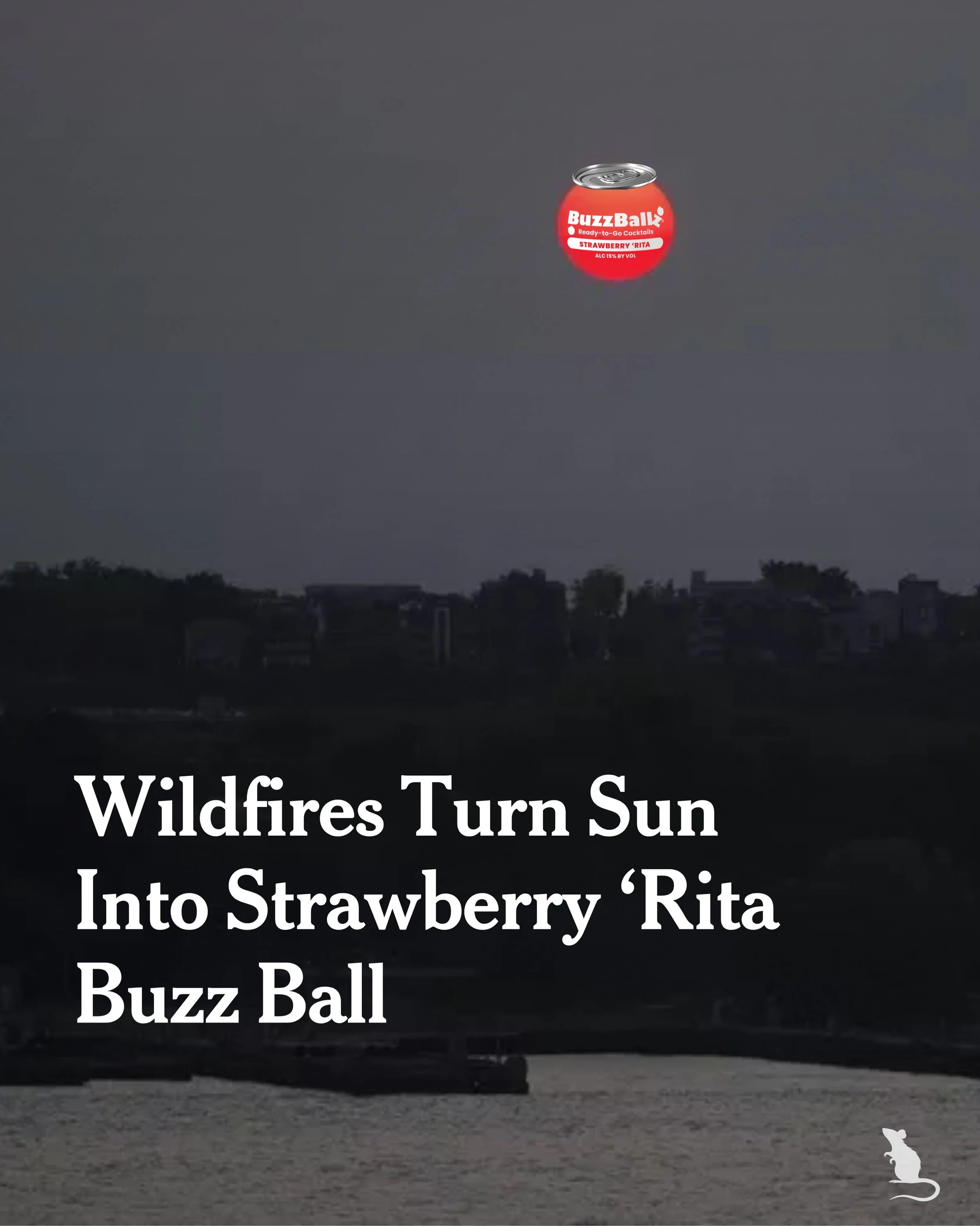 Wildfires Turn Sun Into Strawberry &lsquo;Rita Buzz Ball
