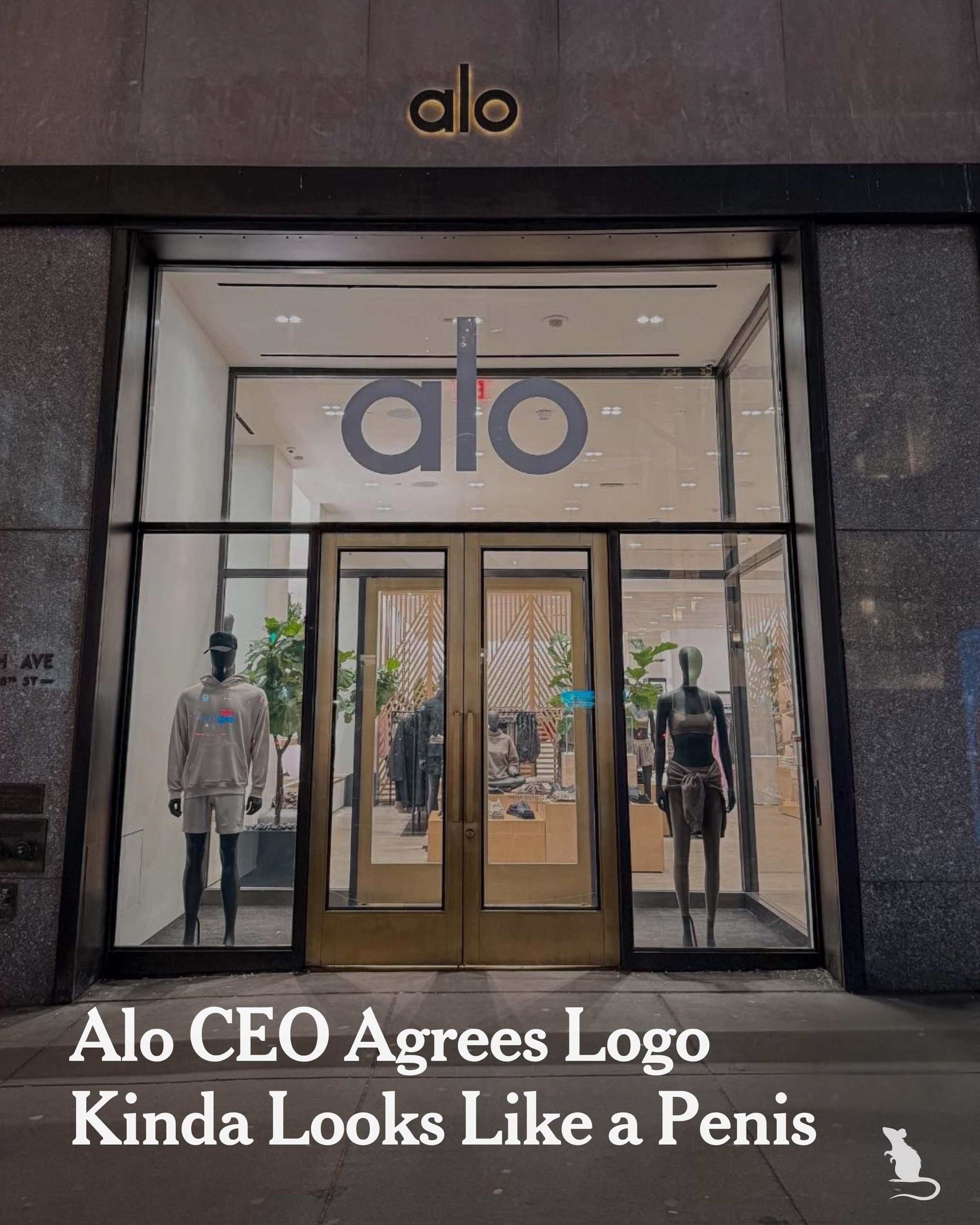 FIFTH AVE&mdash;The CEO of Alo, a luxury activewear and yoga lifestyle brand, announced this morning that the logo does &ldquo;kinda look like a penis.&rdquo;

&ldquo;Honestly, when we first designed it, I didn&rsquo;t see it. But now, looking at it 