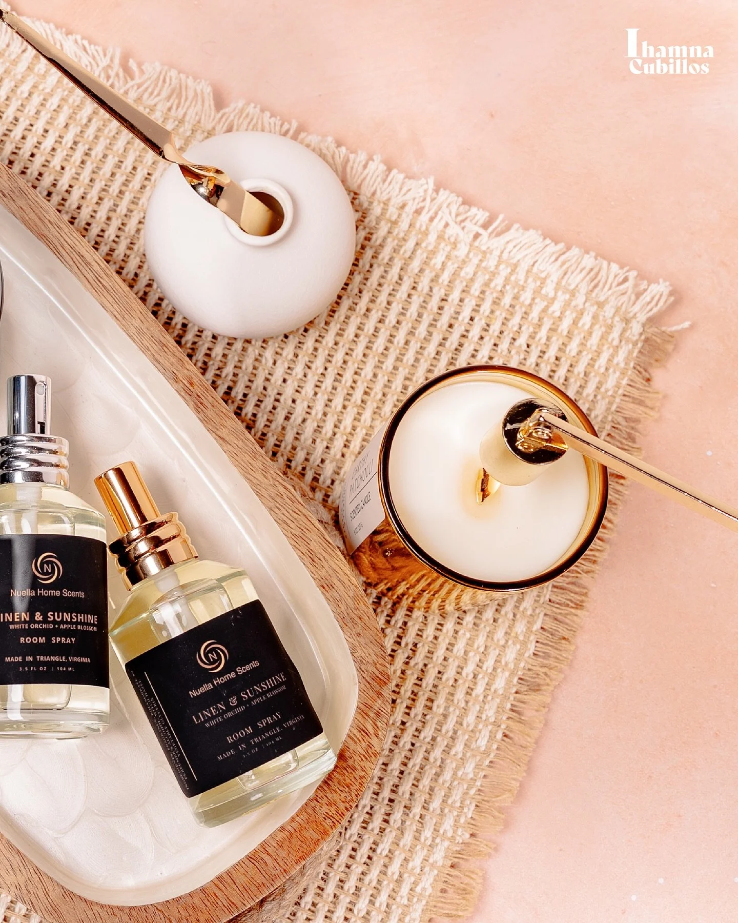 Shooting for Nuella meant capturing calm itself. Each candle, each mist, carries a story that invites you to slow down, breathe, and connect with the moment.