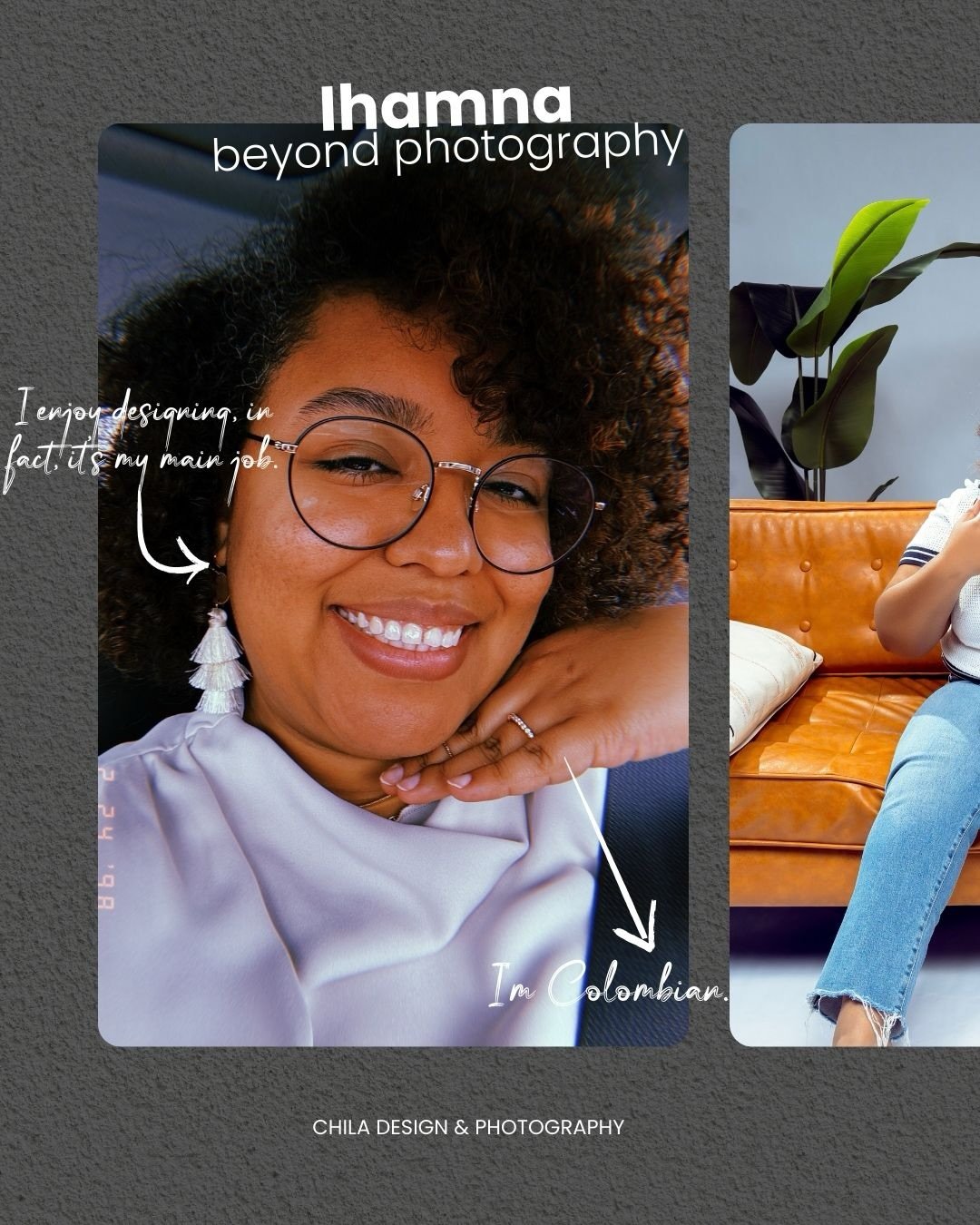 Photography is a part of me, but it&rsquo;s not everything.
I love dancing, designing, and creating things that convey emotion.
I&rsquo;m Colombian, and that&rsquo;s also reflected in the way I see, feel, and capture the world. 📷✨