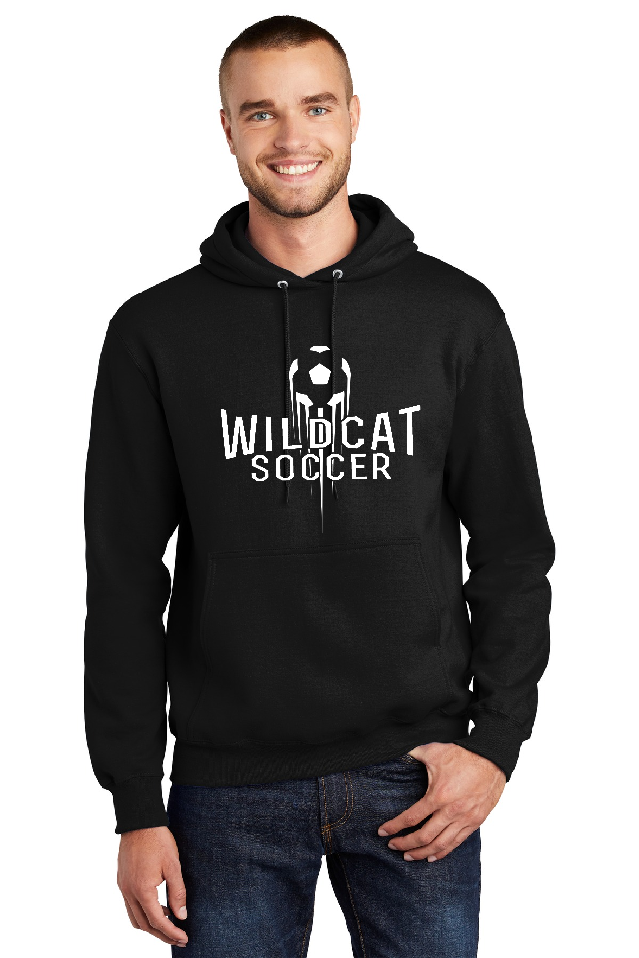 26 CFHS Wildcat Soccer Black Hoodie Front.png