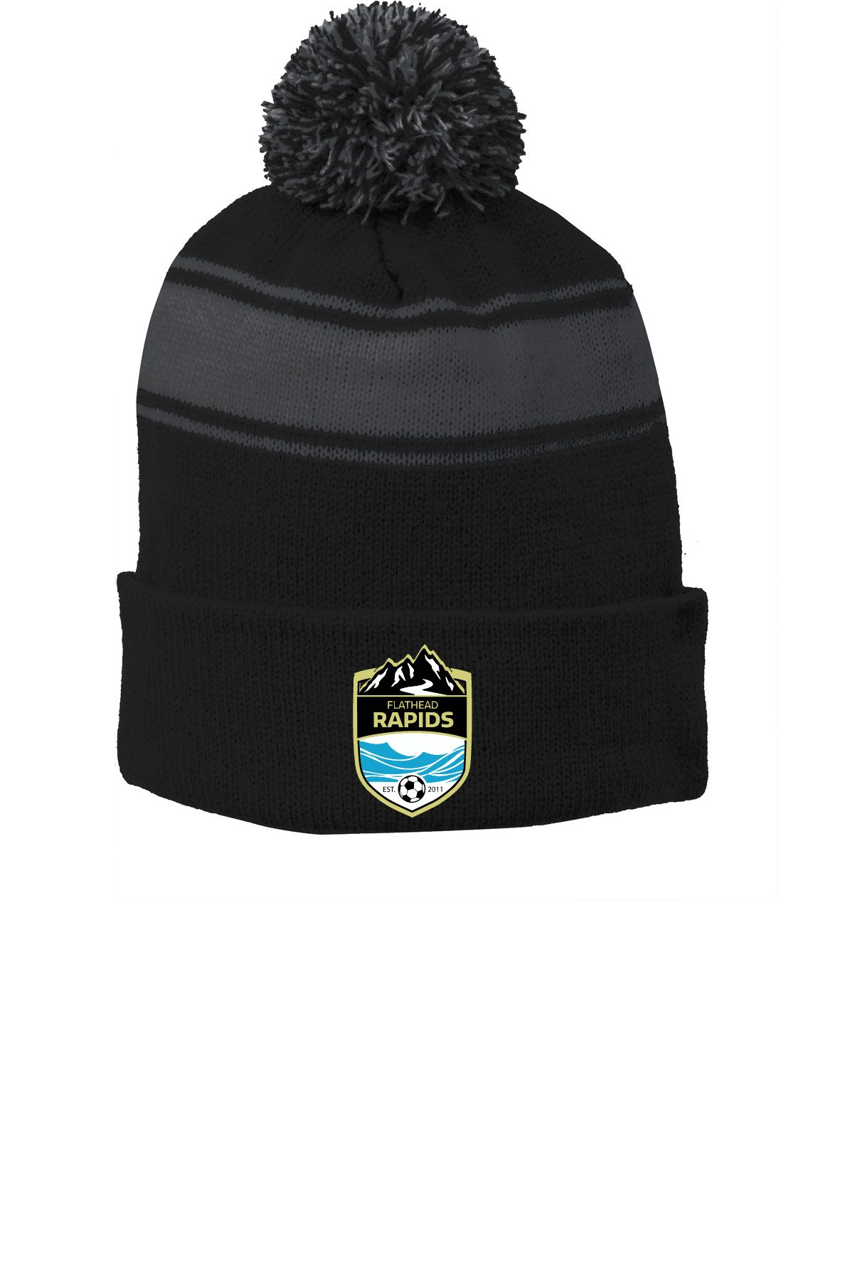 FR Pom Pom Beanie Black/Gray