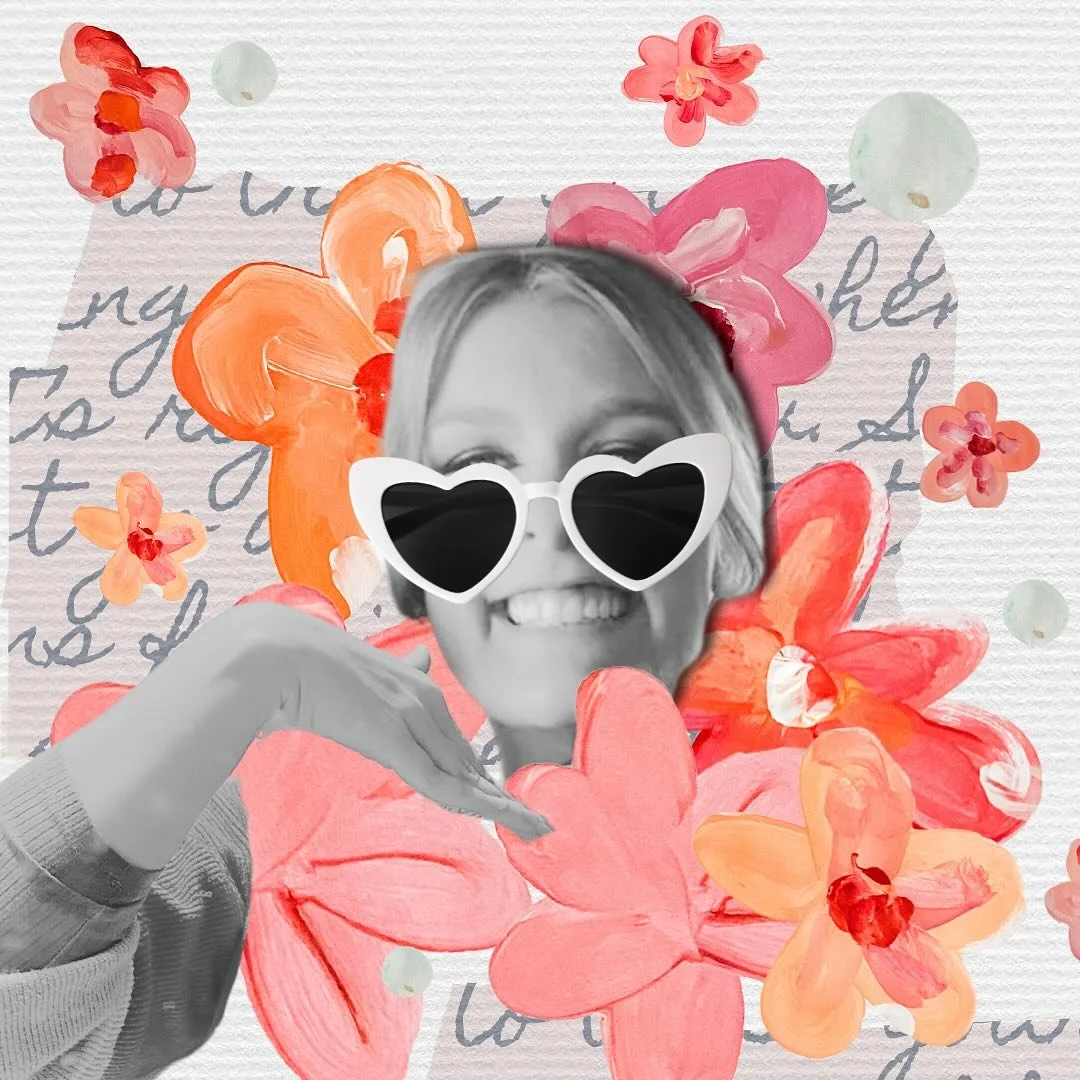 Corporate profile picture, but make it jolly ππΌ‍βοΈ
Living my best mixed media life with hand painted flowers, hand lettering, lo-fi iPhone selfies, and digital collage elements. FUN!