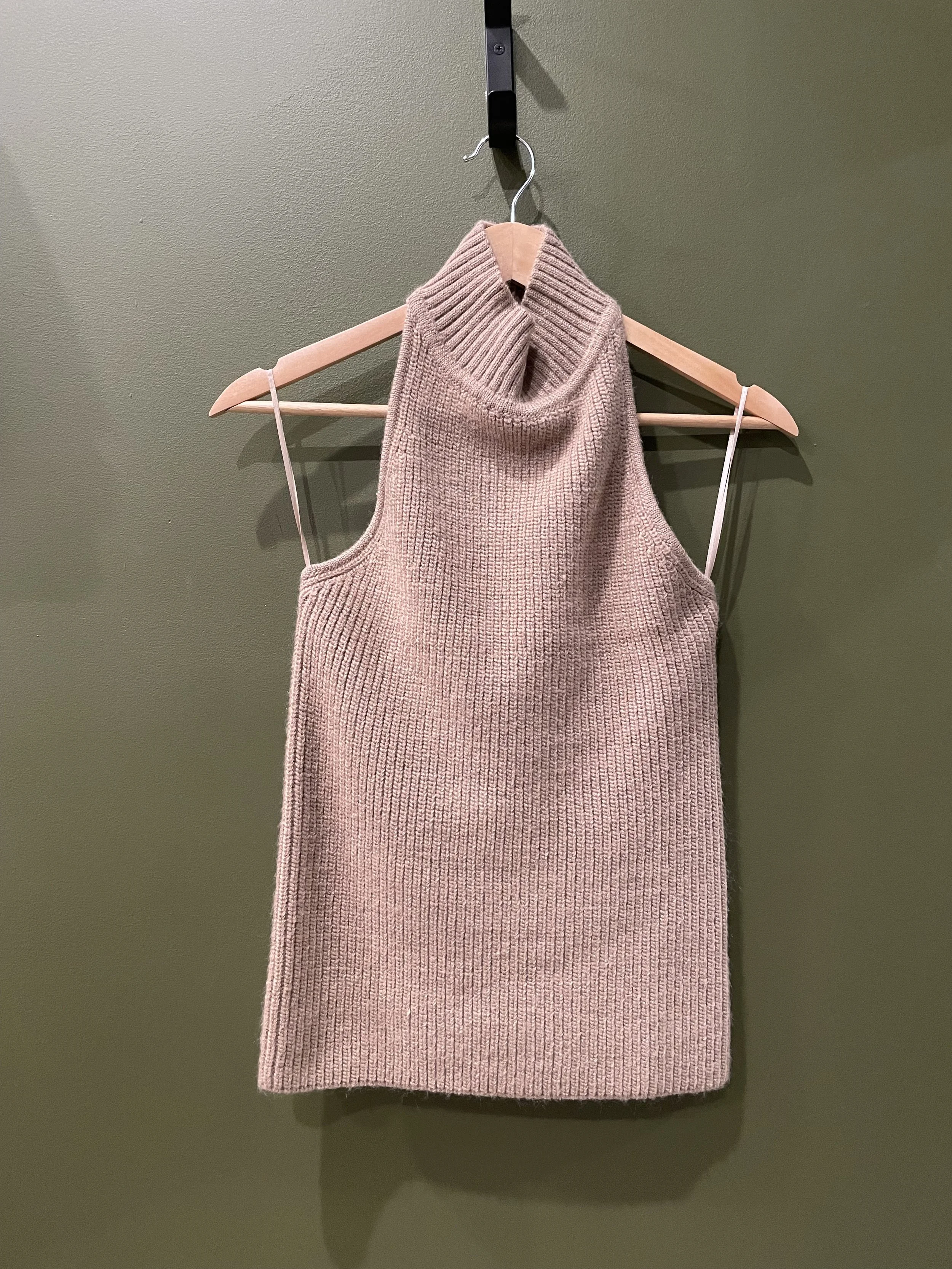 Chic Knit Turtleneck Halter Top in a size Large