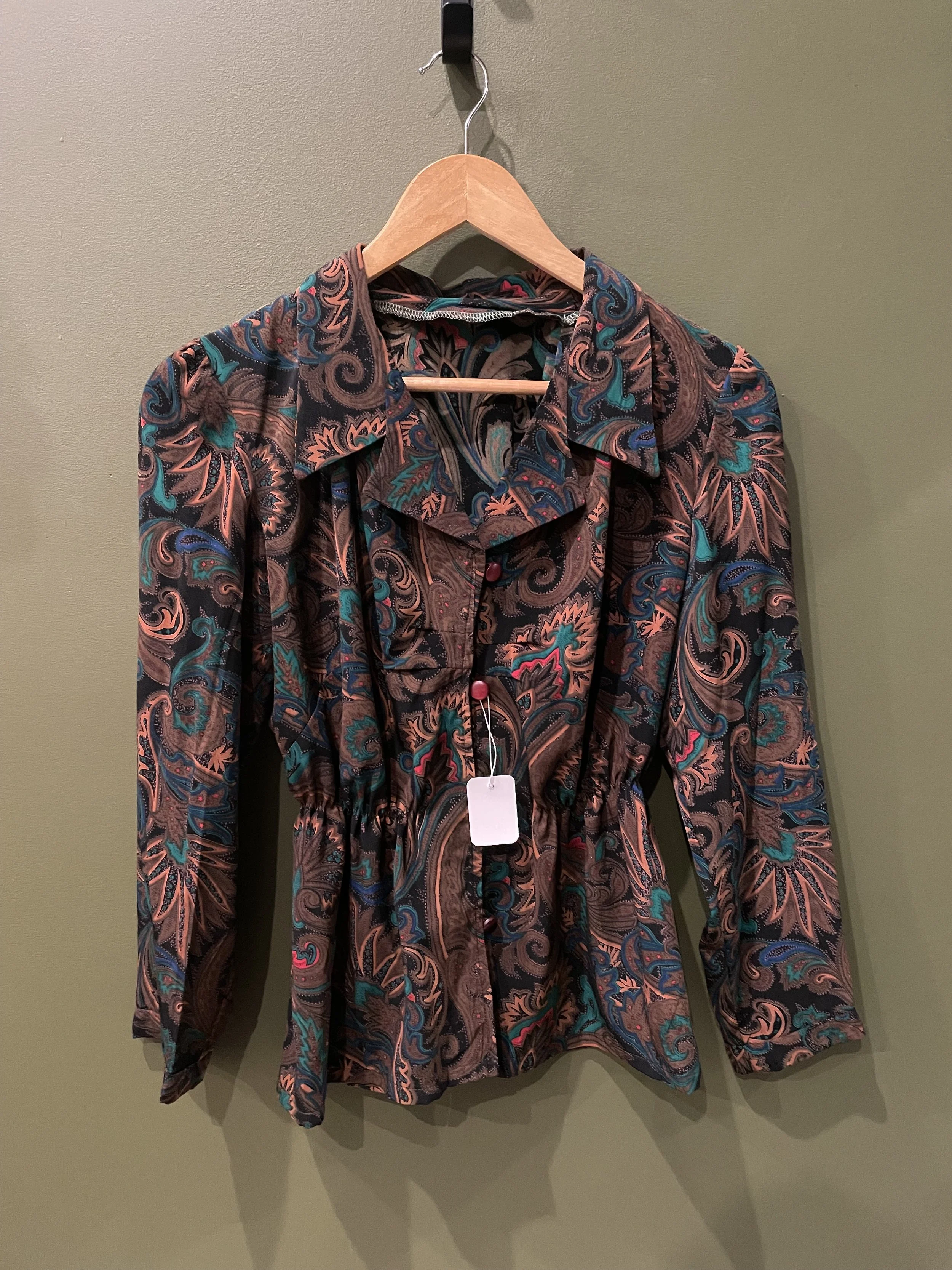 Vintage Paisley Blouse in a size s — SOLD
