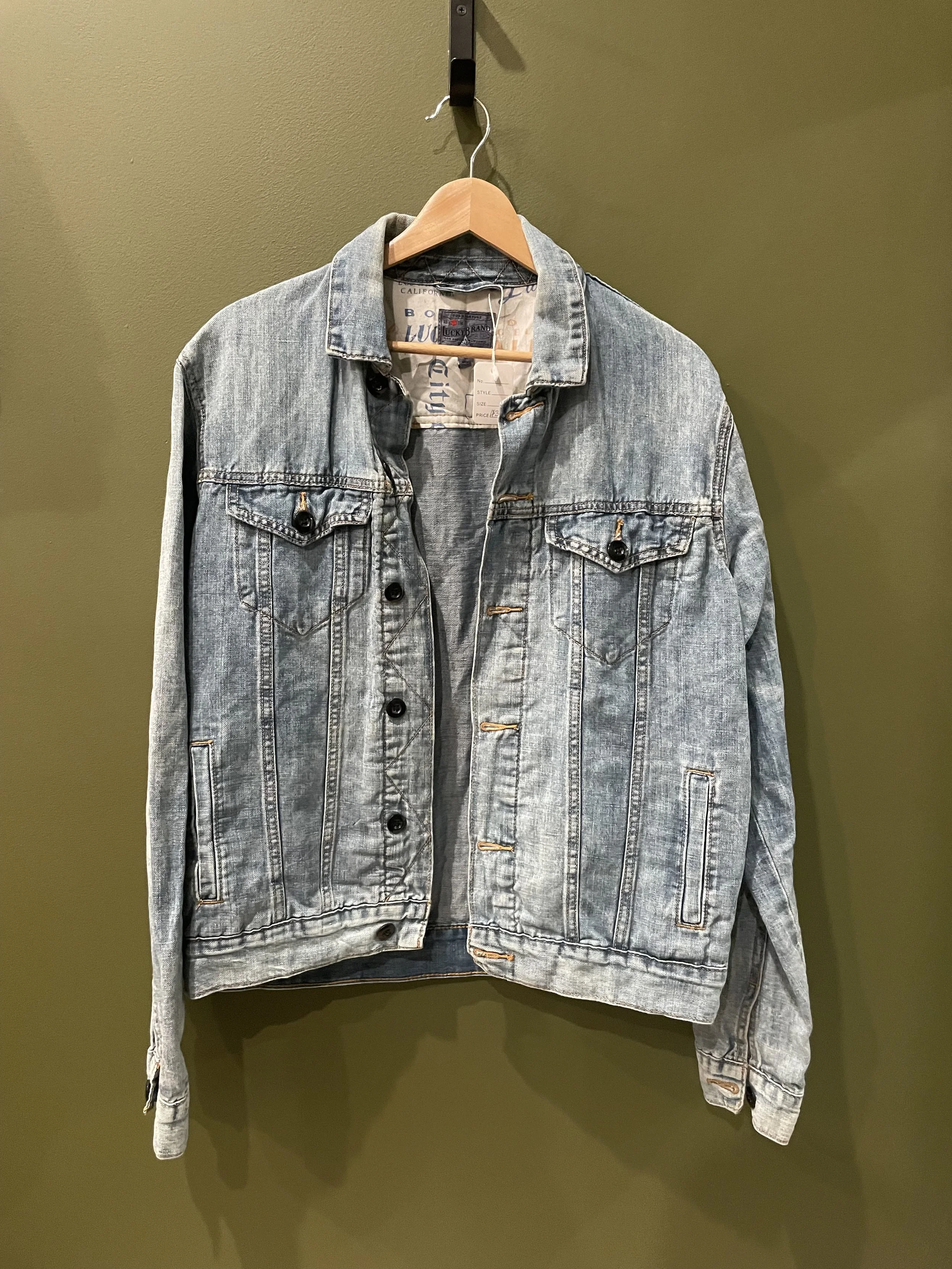 Lucky Brand Classic Light-Wash Denim Jacket in a medium