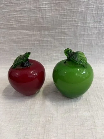 Red and Green Glass Apples
