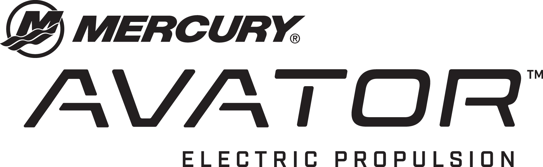 Mercury Aviator electric propulsion logo with Mercury emblem and text