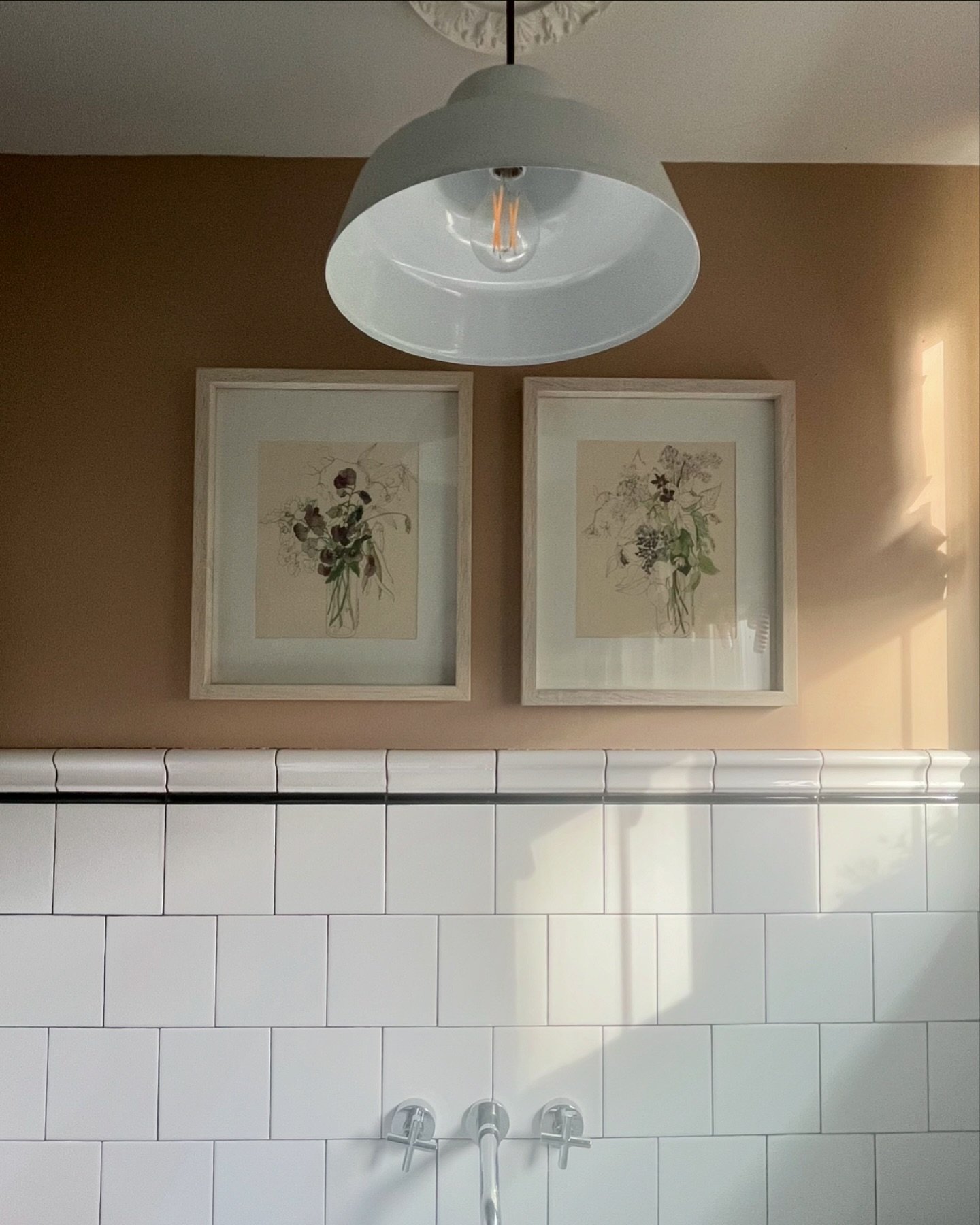 I&rsquo;m thankful my husband supports most of my design choices but this paint was one he said he hated. I was cool with that because I wanted to wallpaper anyway. I still like the color and stand behind my choice of the dusty mauve&hellip;it&rsquo;