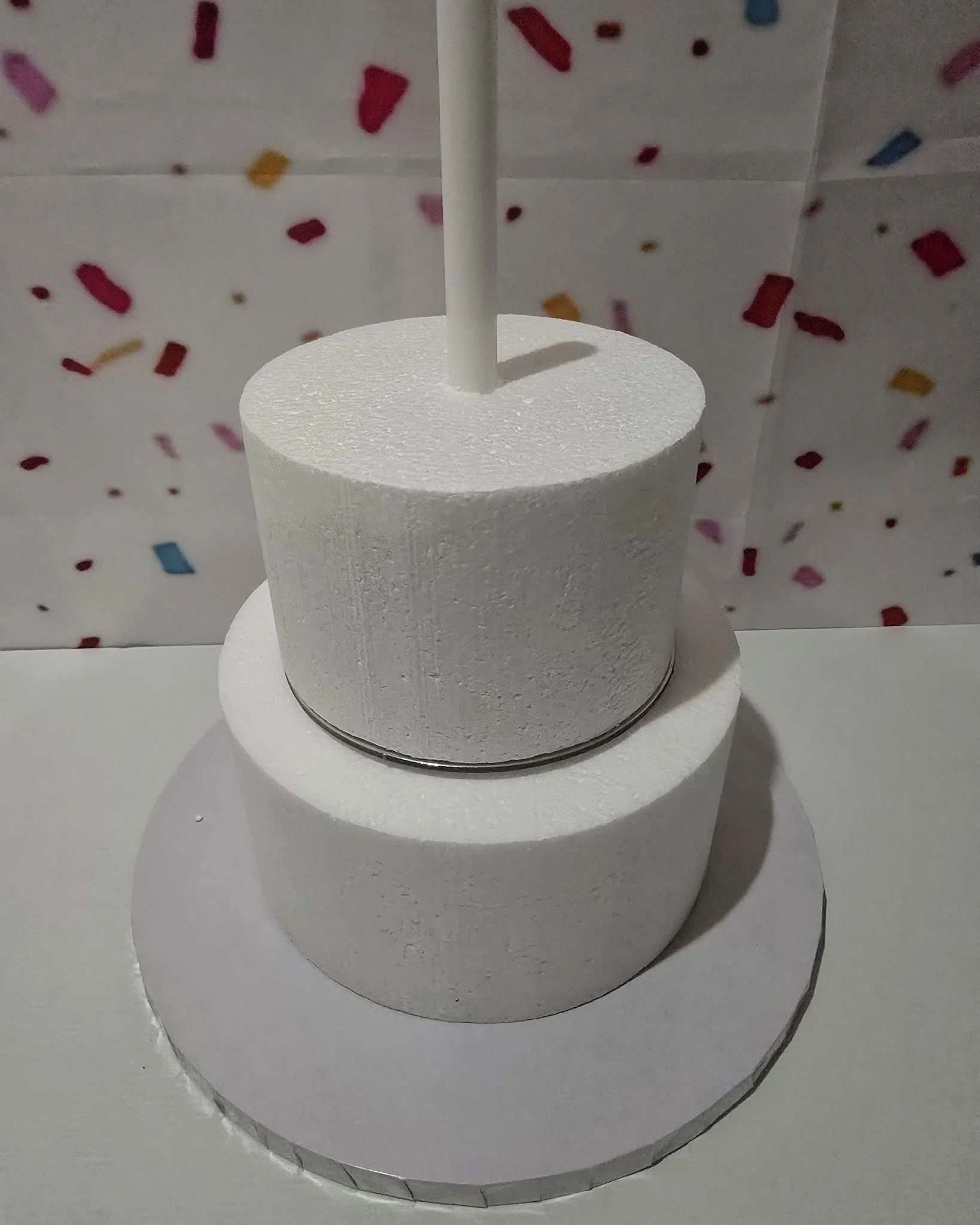 From this . . . . . . . . . To this 3 tier beauty 

This cake is made up of 2 foam cakes and 1 red velvet cake for cutting. 

Swiss meringue buttercream and artificial flowers complete the look of this cake for the 18th celebration 🎉🎊🎈🥳🎆

Photos