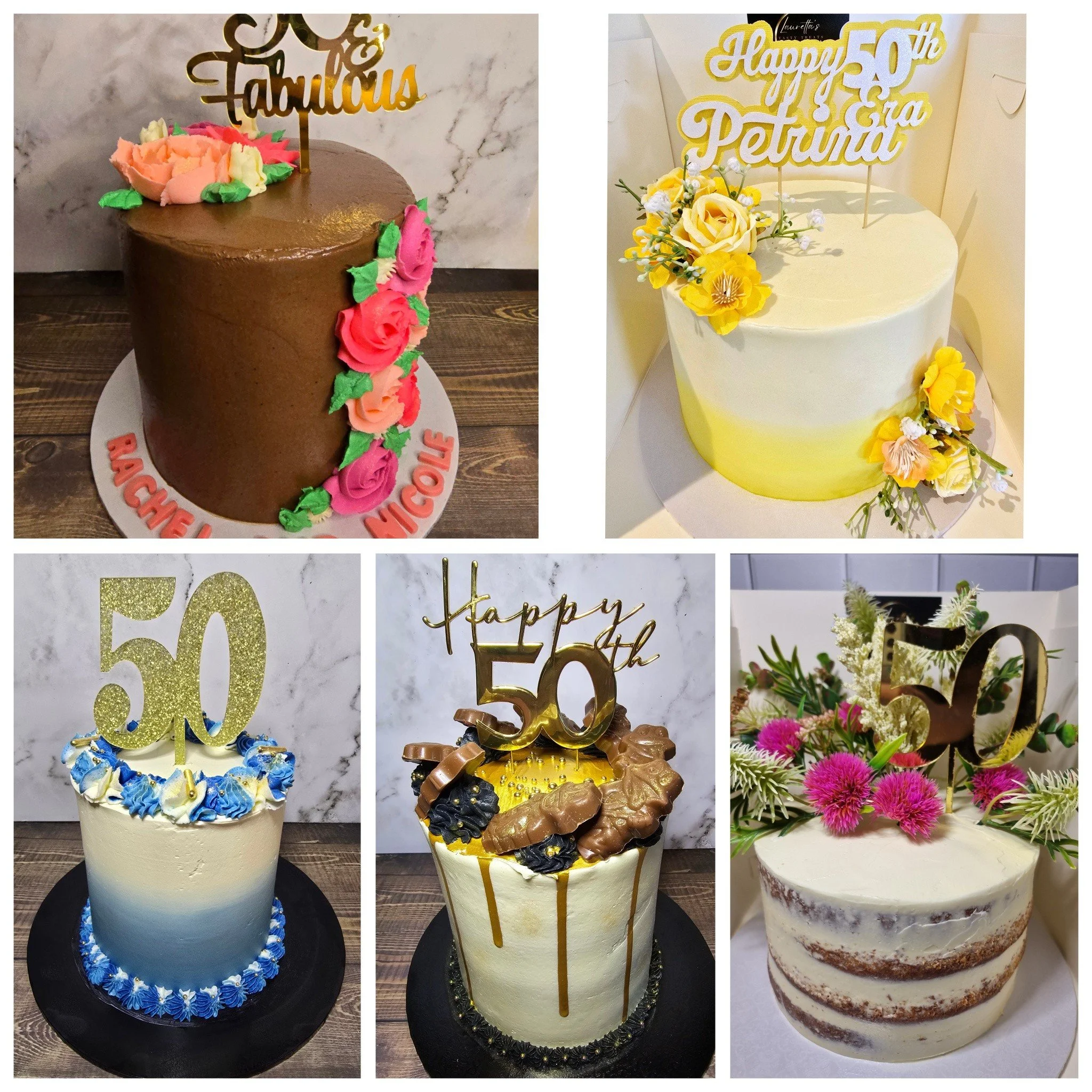 50th birthday celebration cakes 🎈🎂🎉🎊

Every celebration is unique, so your cake should be too! Whatever the theme, we'll create a cake that ties it all together beautifully.

We love making delicious, gorgeous cakes  for all occasions so get in t