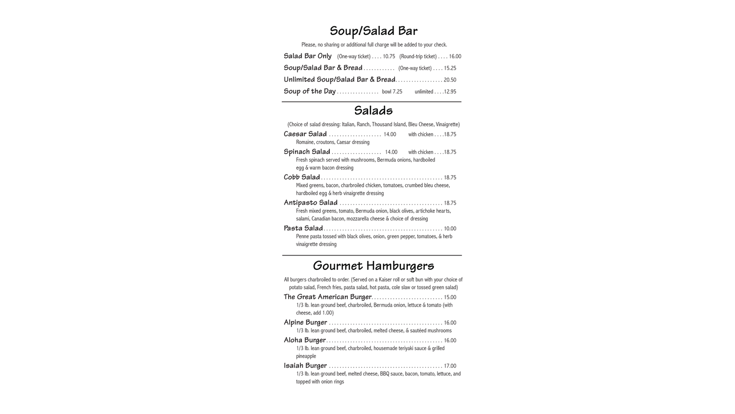 Menu — Grand Central Pizza & Pasta