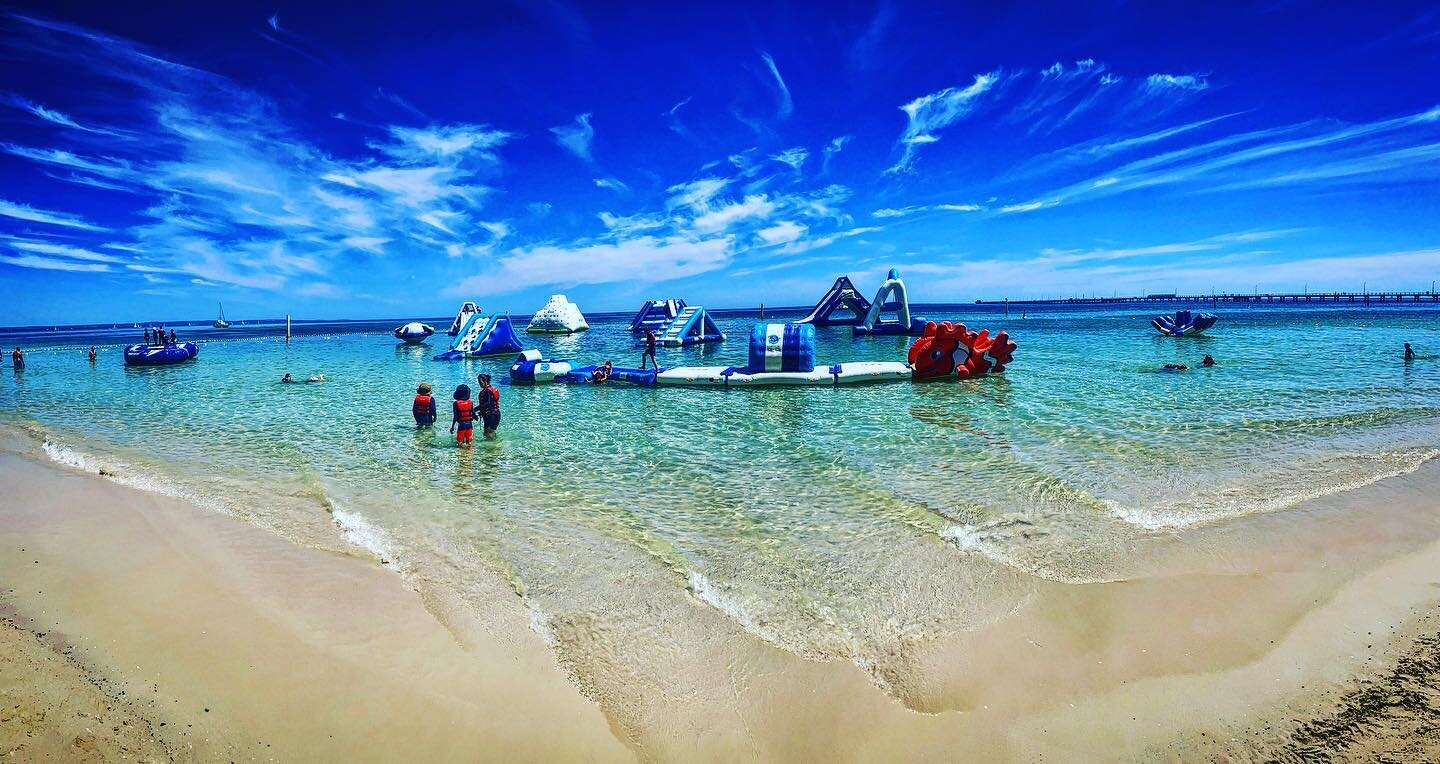 It&rsquo;s a beautiful and calm day, perfect for some Aquatastic fun! 🏖☀️
.
.
https://aquatastic.com.au
#dayforit #busso #busselton #aquatastic