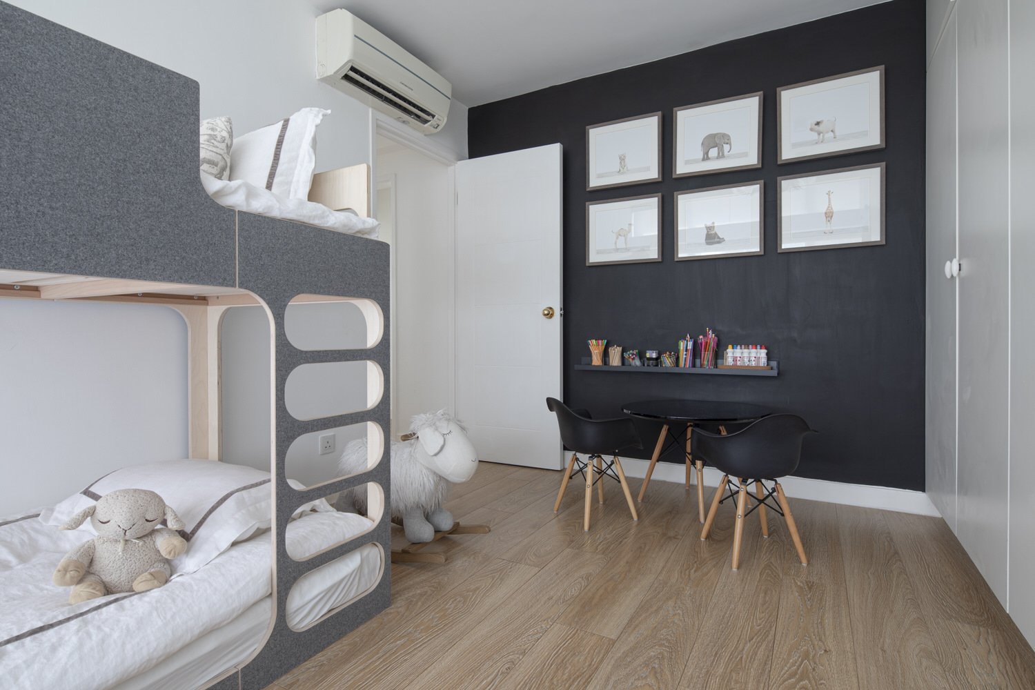 Hong Kong Interiors – Mid Levels child's bedroom art table chalkboard wall