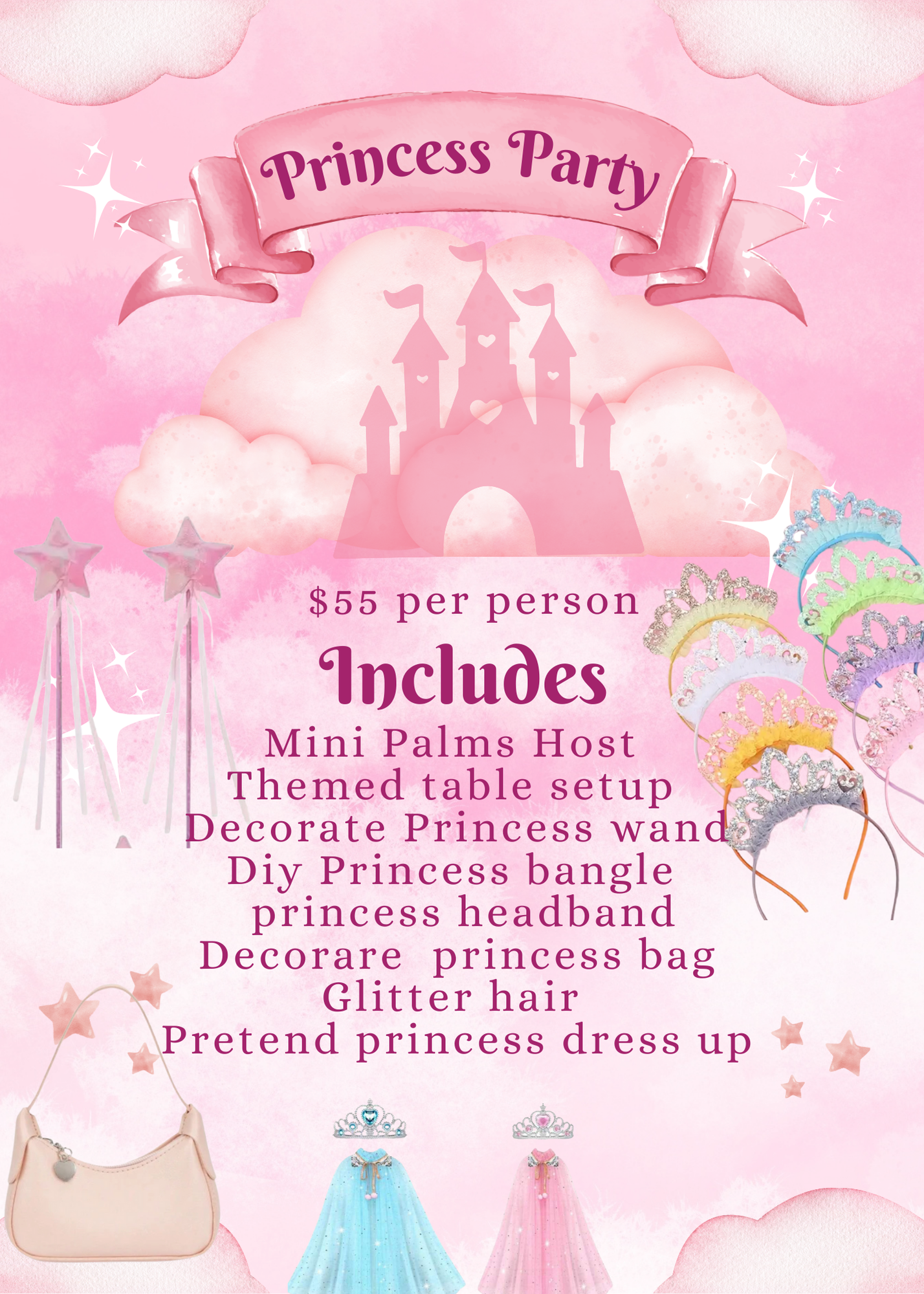 Pink Watercolor Illustrative Princess Party Invitation.png