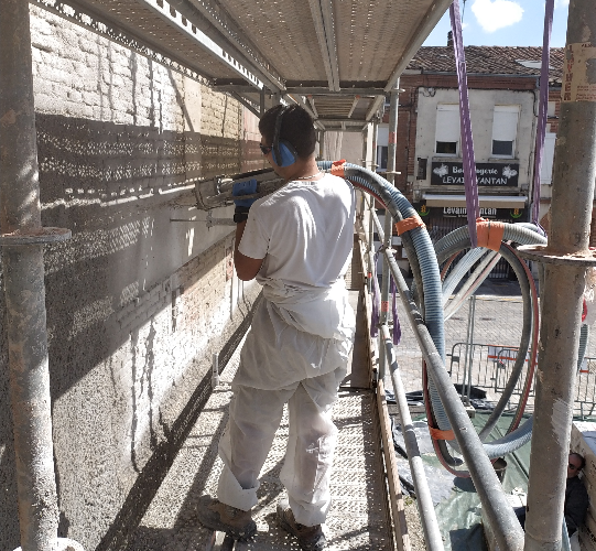 Isolation Thermique Extérieure en chaux chanvre