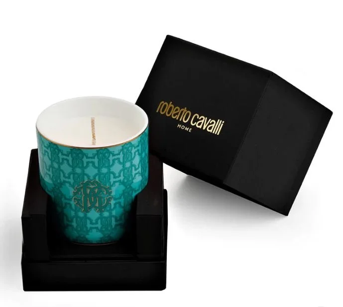 Cavalli candle green2.JPG