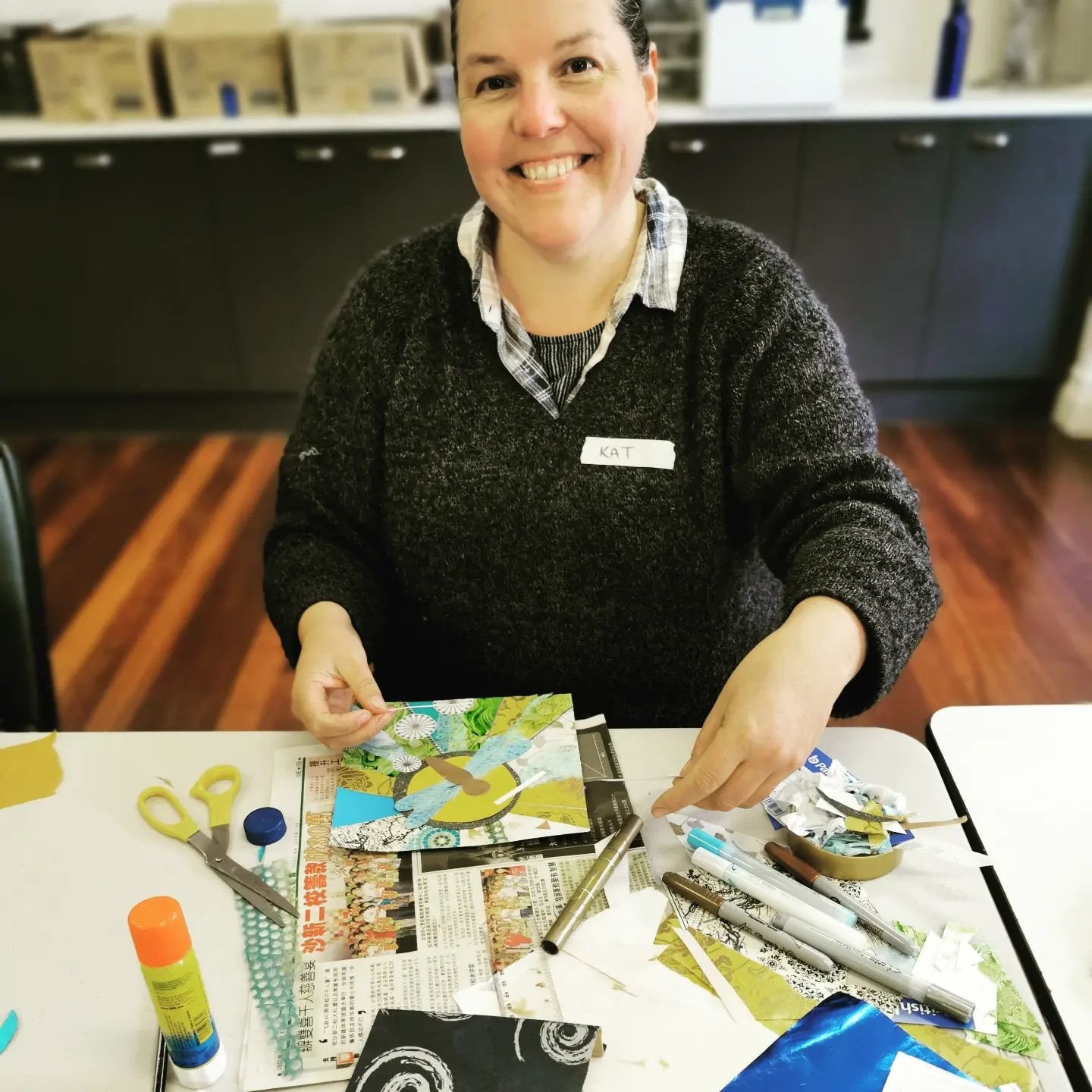 Another fabulous paper collage workshop for SALT Festival this morning. Lovely ladies getting creative, making art and new connections...was really nice 😊🎨💕
And good to see I've sold a few pieces in my Paper Sun exhibition....it'll be coming off t