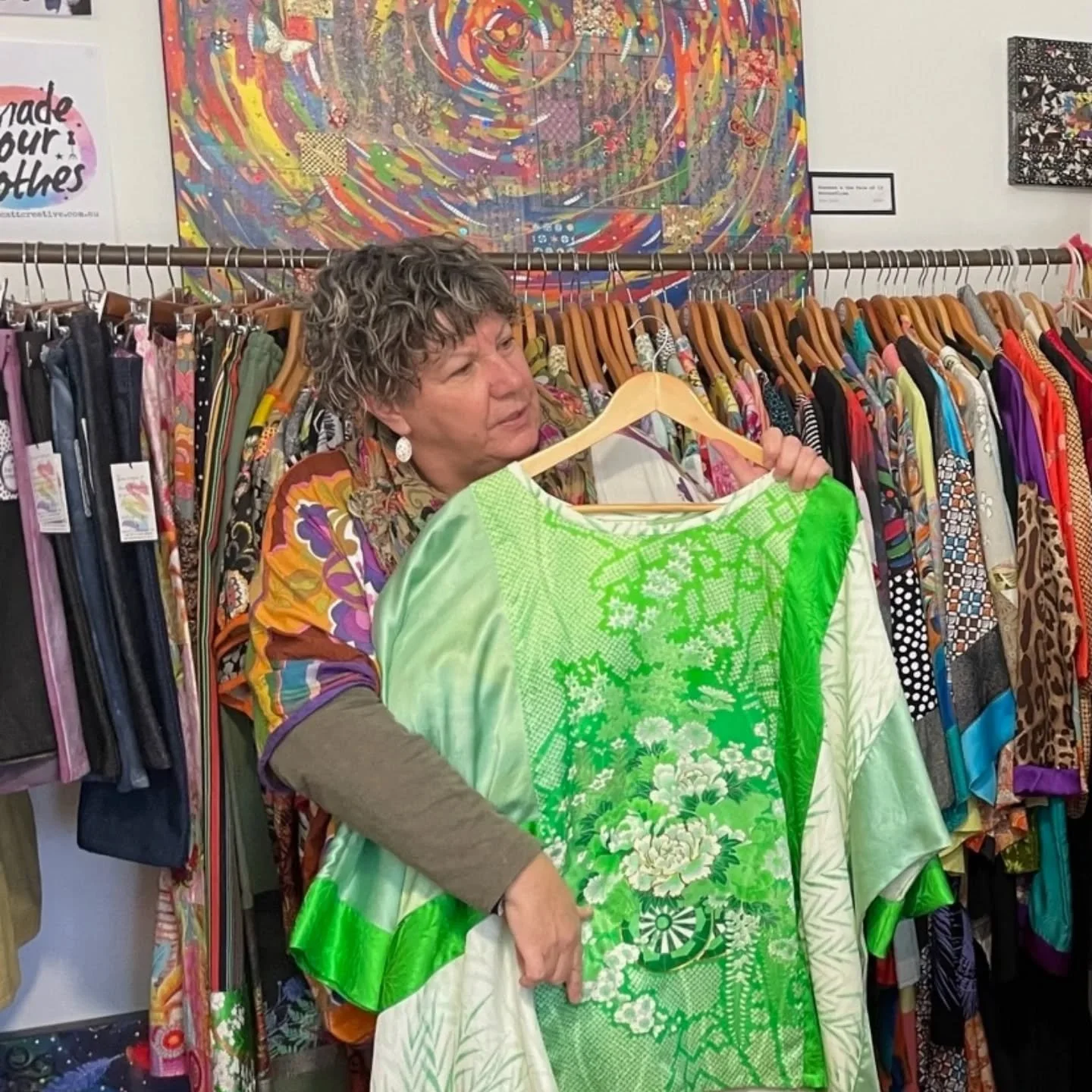 Lovely to host and talk to a year 9 Design class from Navigatior College today. A dozen students, with teachers Nola and Jade, visited my workroom and we spoke about my design process, the fabrics I use, sustainability and more. It was nice to hear t