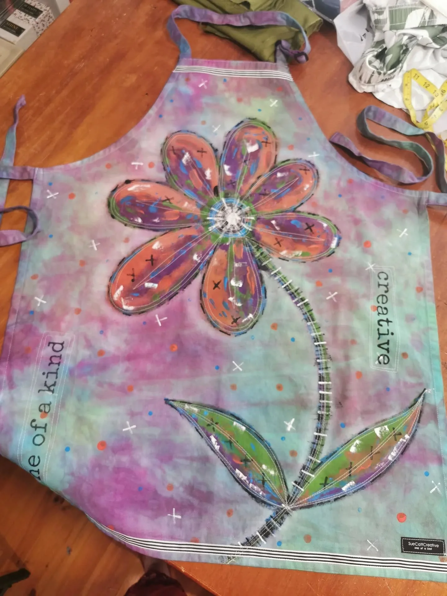 I've created something a little different recently - a piece for the '2026 Apron Project' a travelling exhibition and fund-raiser for Domestic and Family Violence survivors. In it's 11th year the project was conceived by Sallianne McClelland in NSW, 