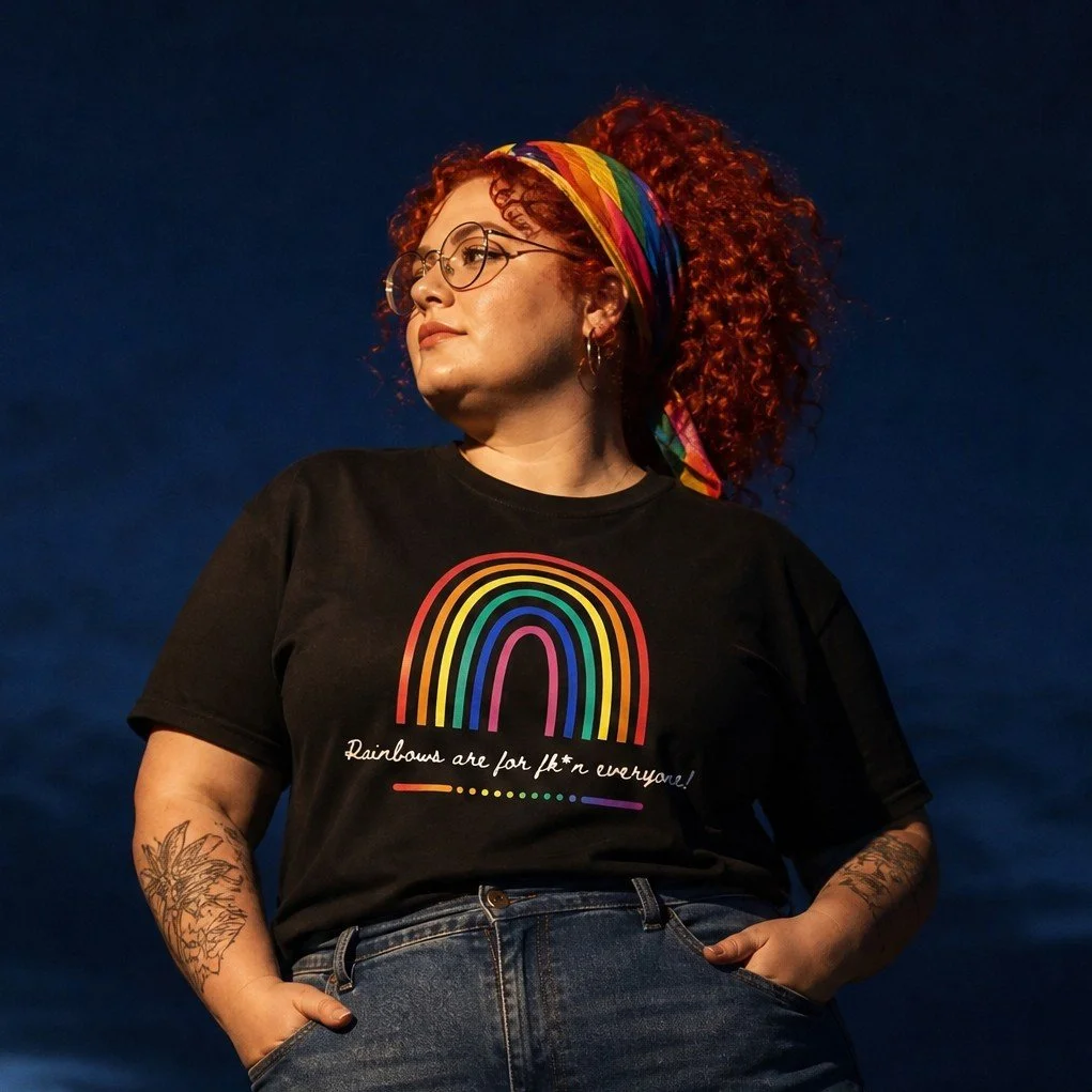 'Rainbows are for fk*n Everyone' t-shirt - black