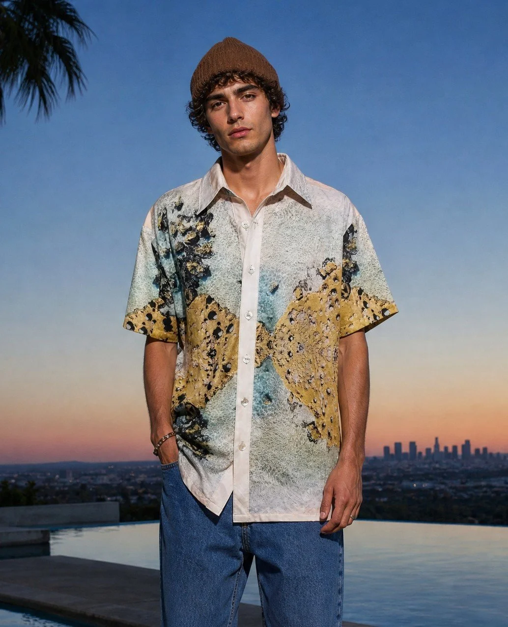 Greenly Rock Pool - Button-up Shirt - L