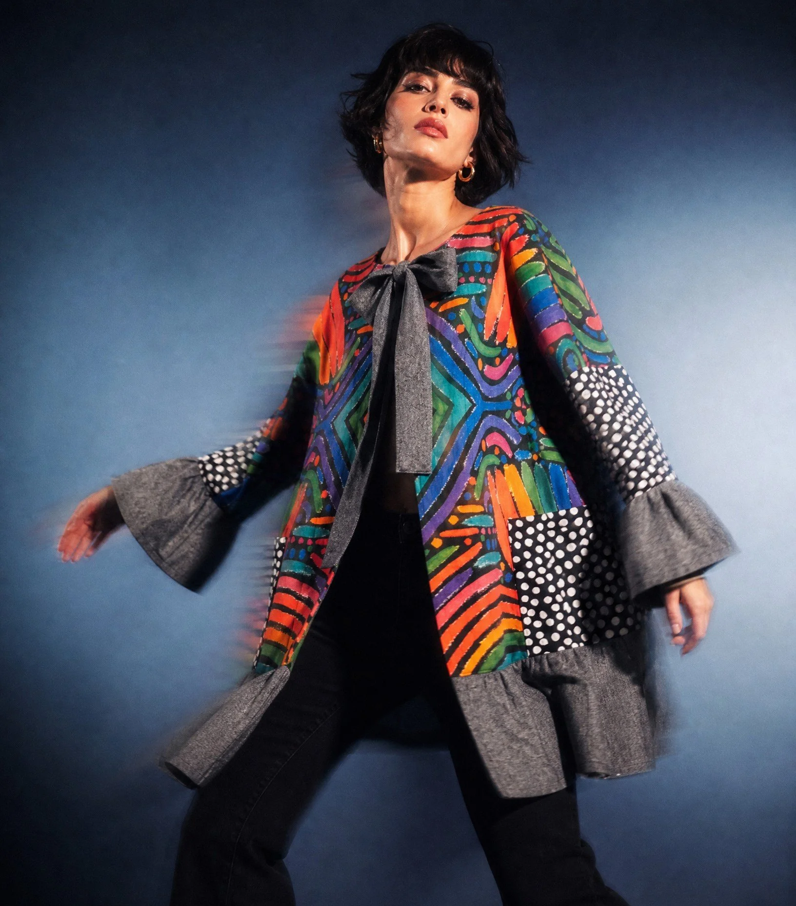Bit Tied Up Jacket - Tribal Rainbow