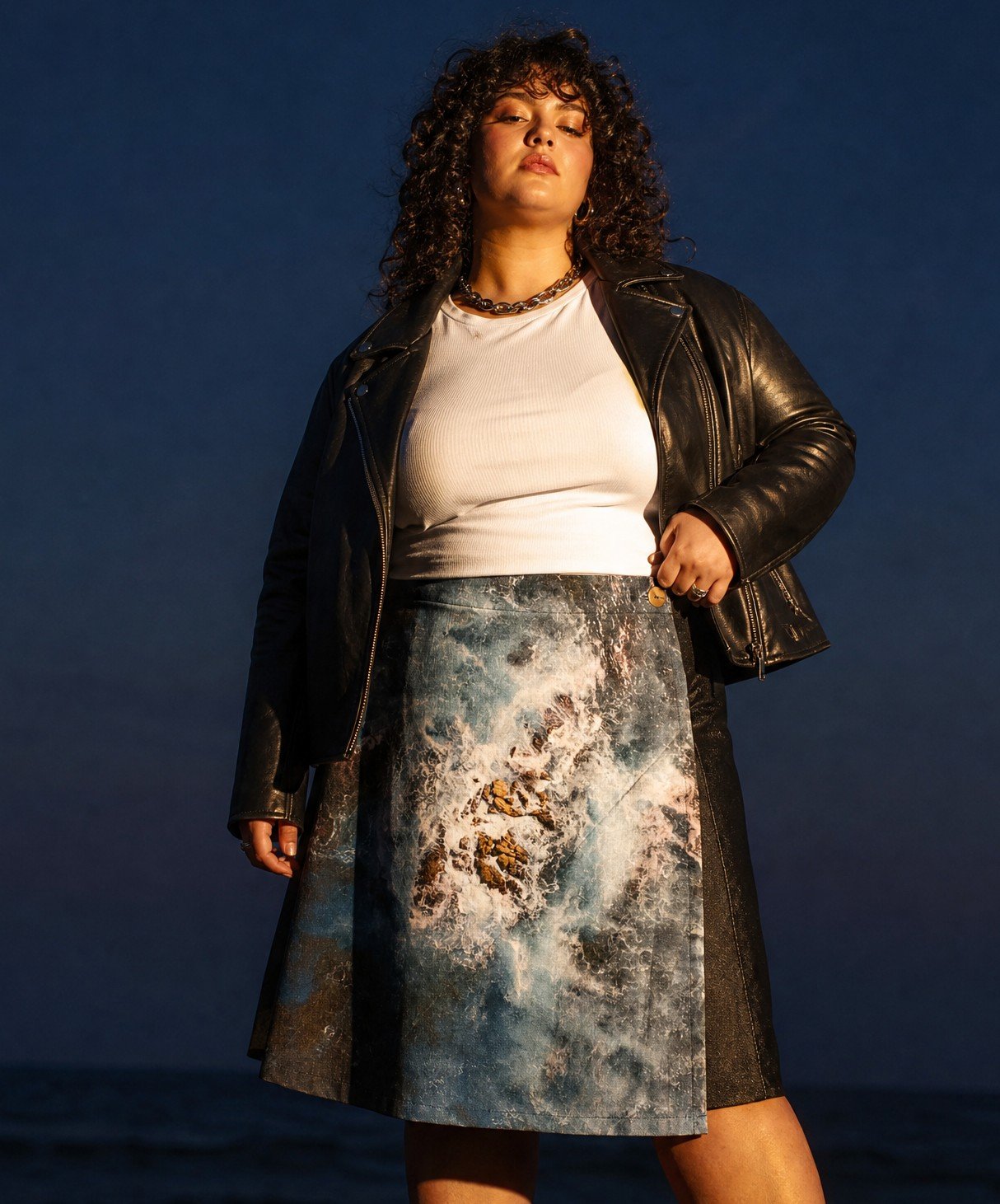Ocean Emotion - Wrap Skirt - XL