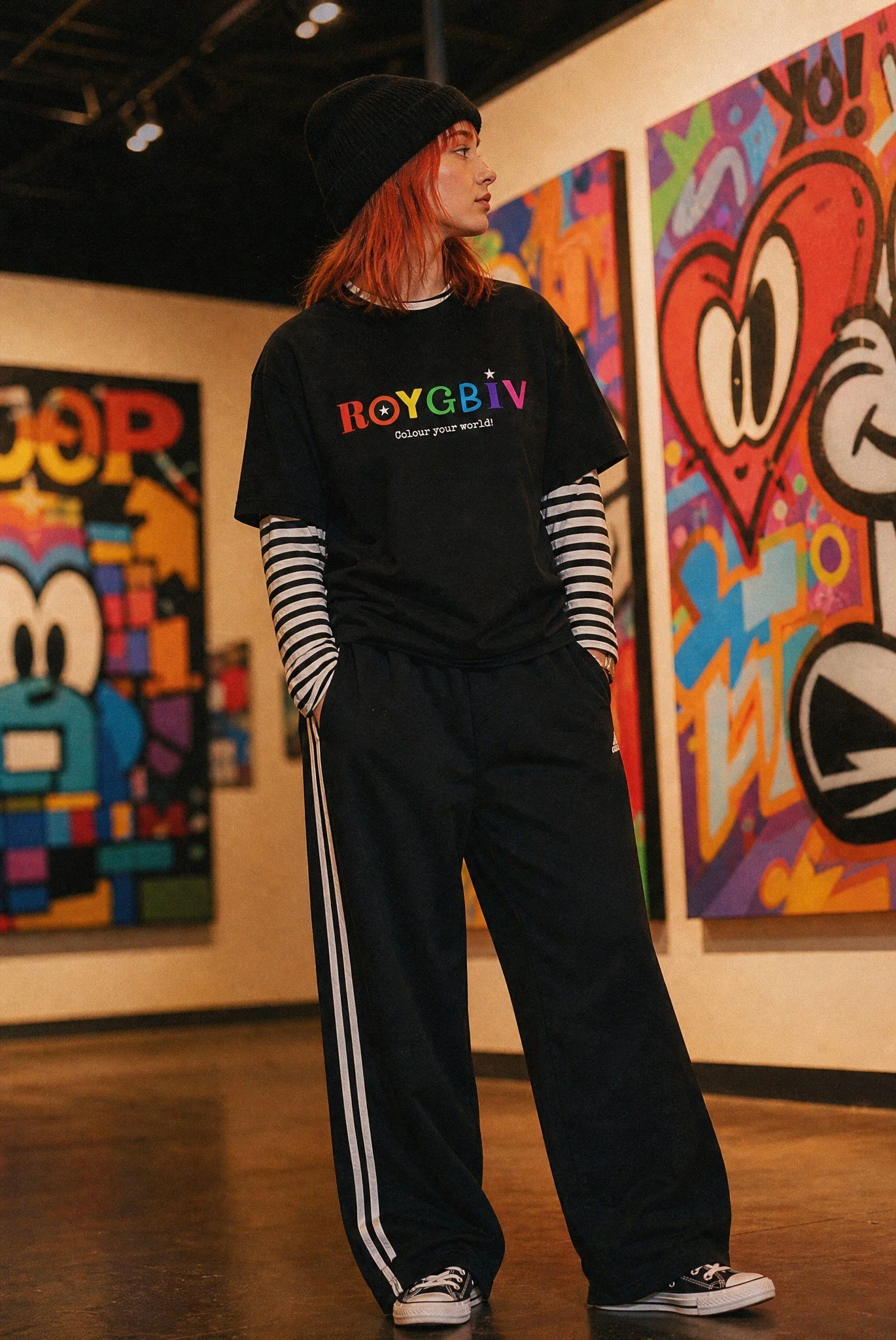 'ROYGBIV' t-shirt - black