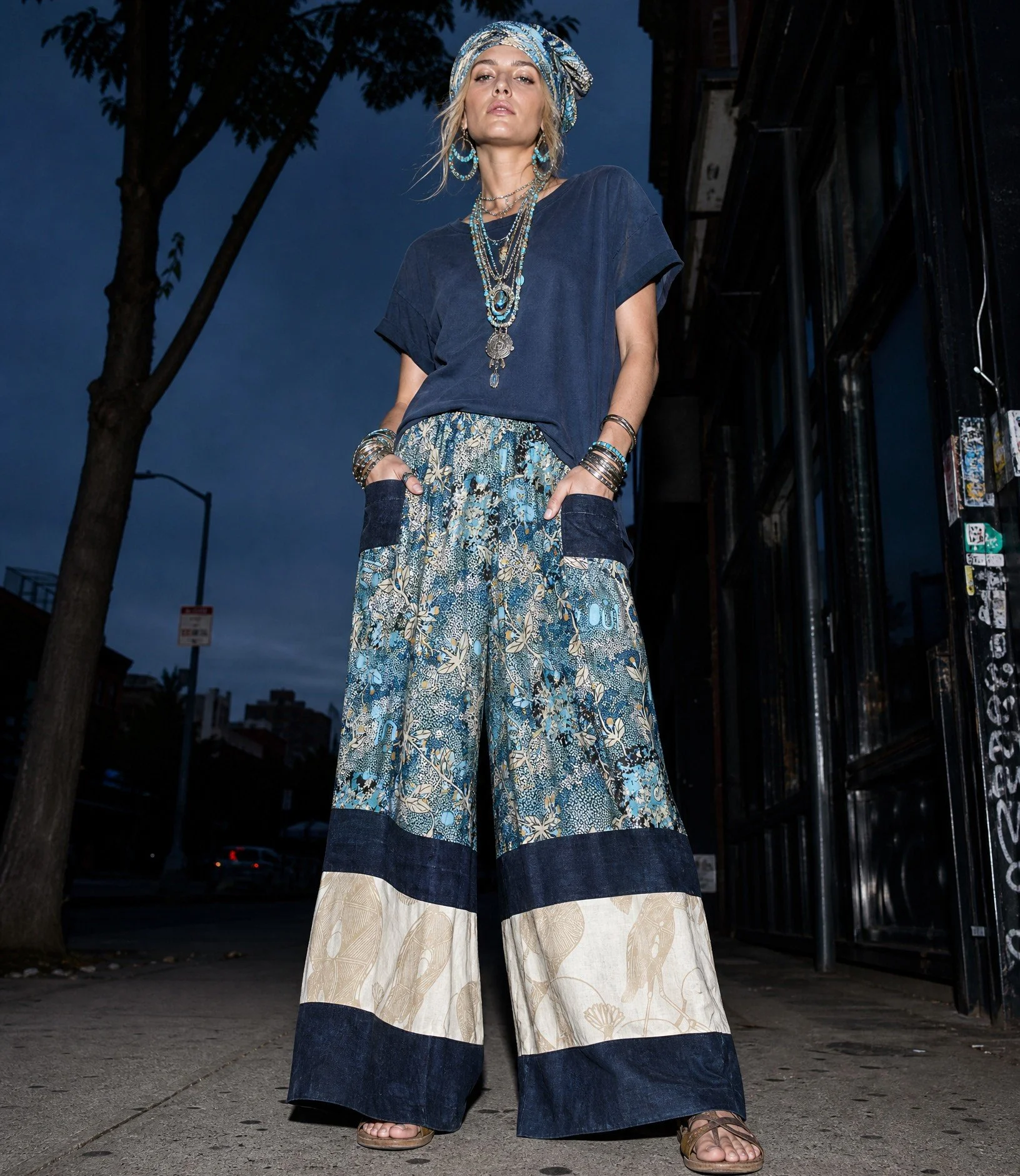 Fancy Pants - Aboriginal Injalak Indigo - S