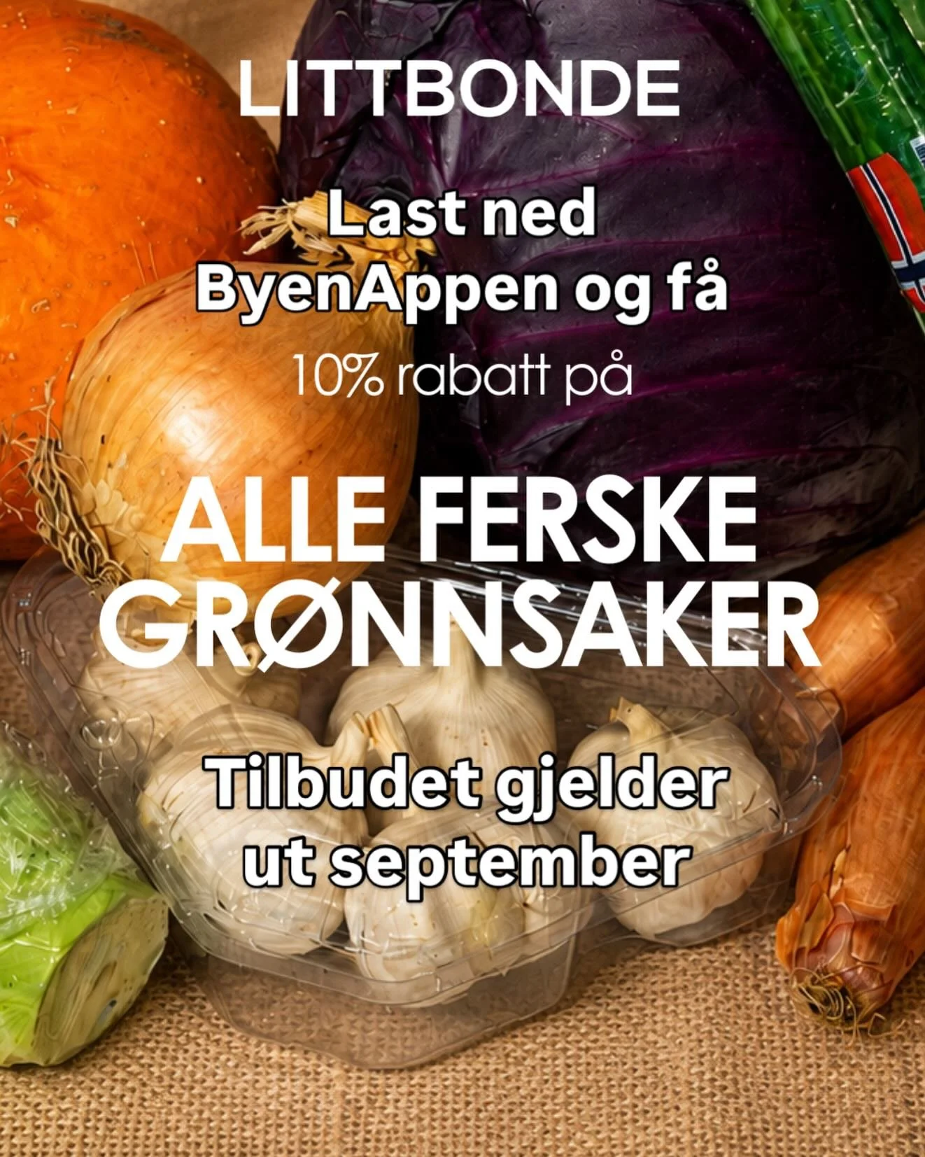 Har du lastet ned ByenAppen? Der finner appen du massevis av gode tilbud og rabatter! 👨&zwj;🌾👉 Hos LITTBONDE&reg;️i Pedersgata 57 f&aring;r du f.eks. 10 % rabatt p&aring; ferske gr&oslash;nnsaker. Tilbudet gjelder ut september. 🍁🍂

Slik gj&oslas