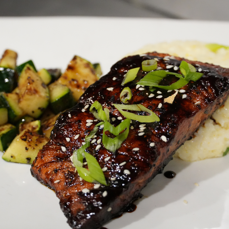 Seared salmon at Leadlight