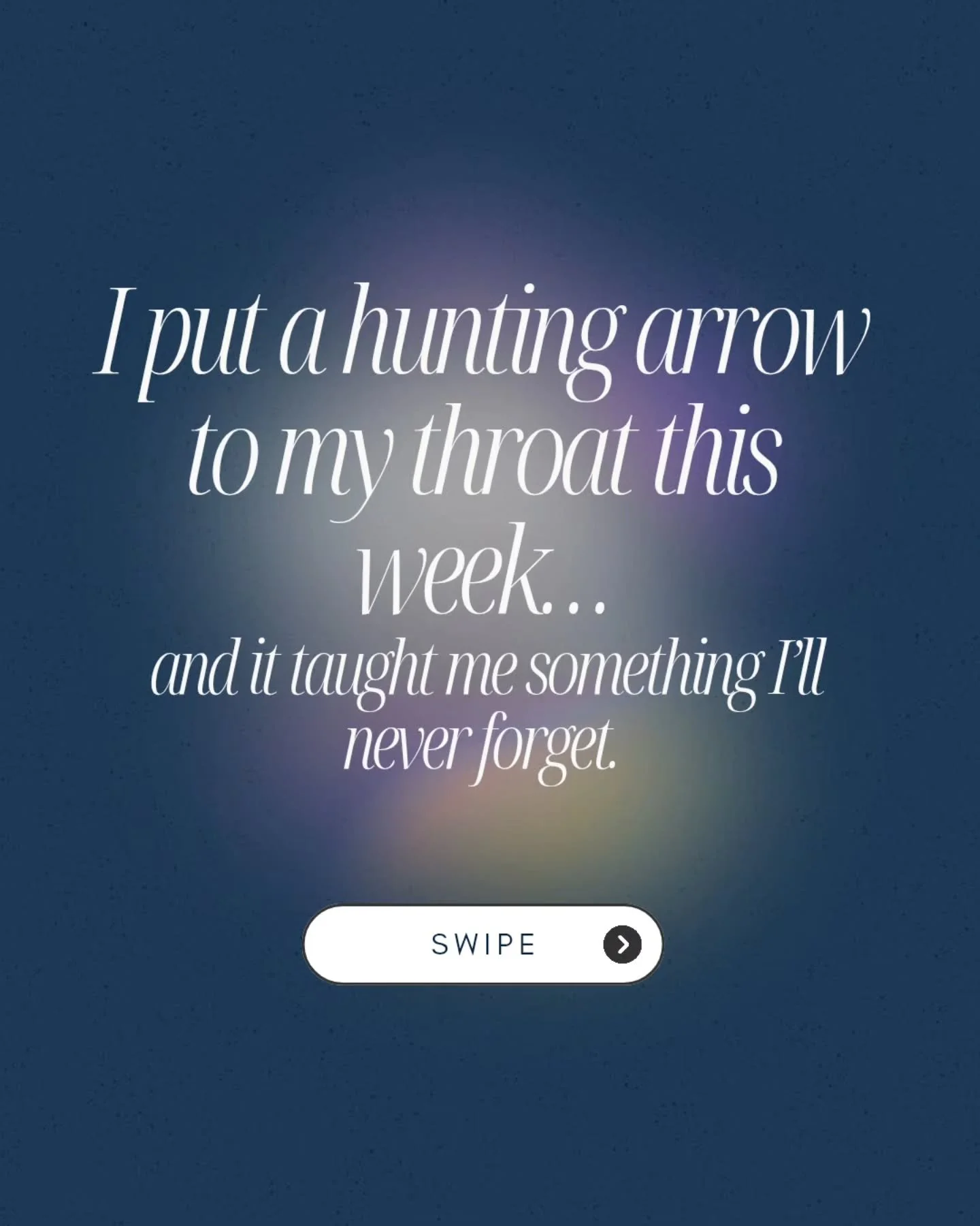 There comes a moment in everyone's life where you realise that the fear isnt the arrow...

Its the belief. 
The stories.
The emotion behind it. 

I stood there with an arrow at my throat. 

My brain wired and scared!

My mind screaming.

But my inten