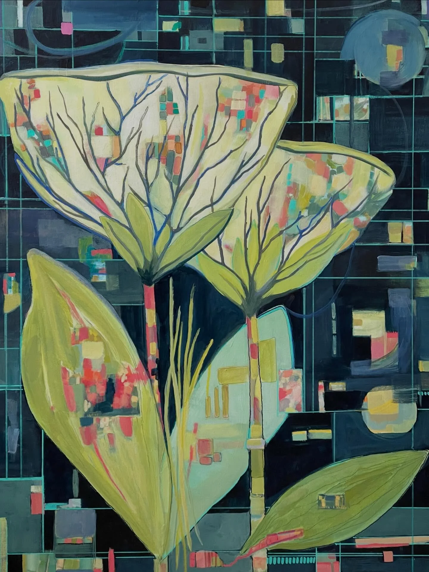 once upon a time, this &hellip;. &ldquo;Awake at Midnight&rdquo; 30x 40&rdquo; (1st frame)
used to be&hellip;.&rdquo;Weaving Bridges&rdquo; (2nd frame)
&hellip;because that&rsquo;s just the way things go sometimes&hellip; 
you&rsquo;ve got a painting