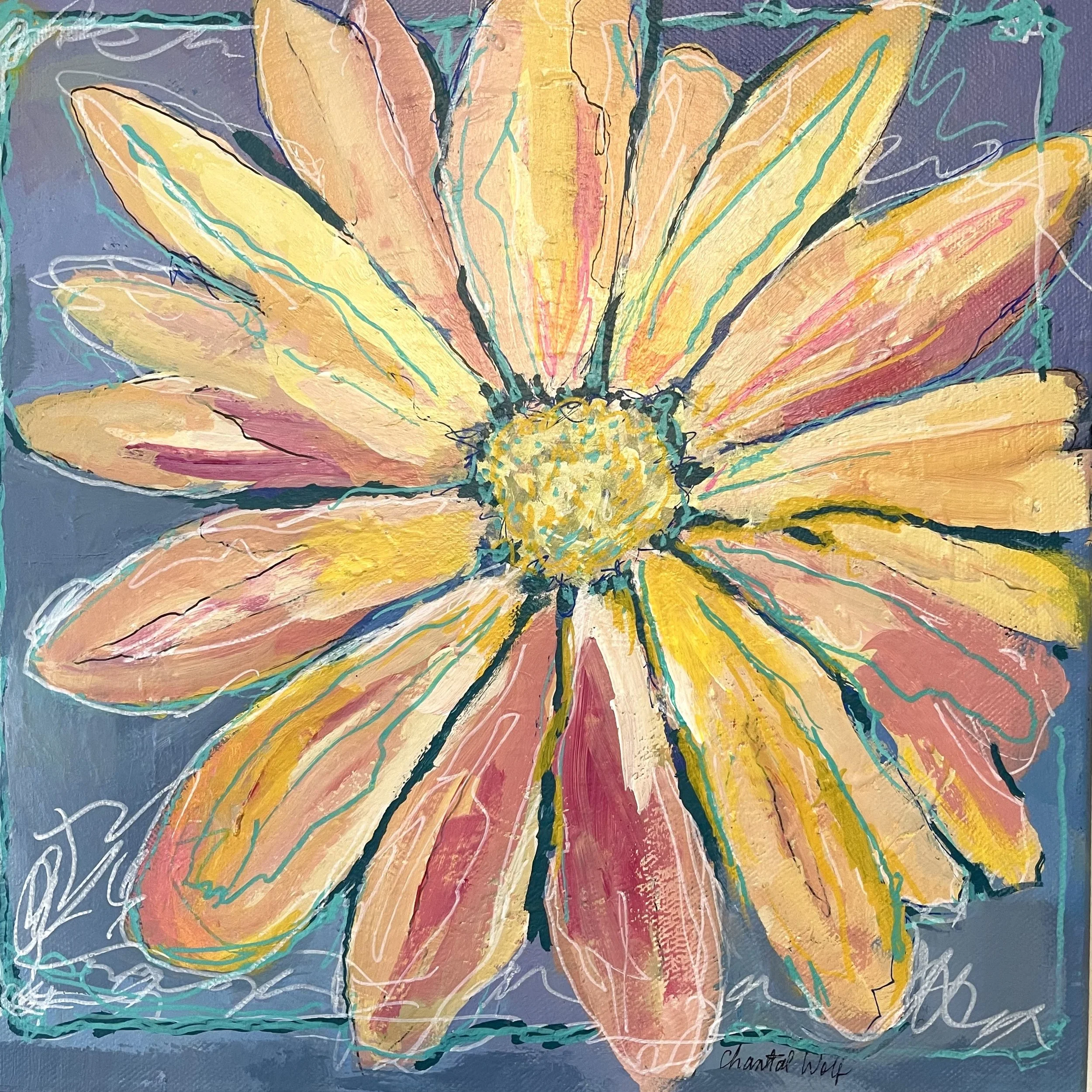 turn to the sun 12x12- sold