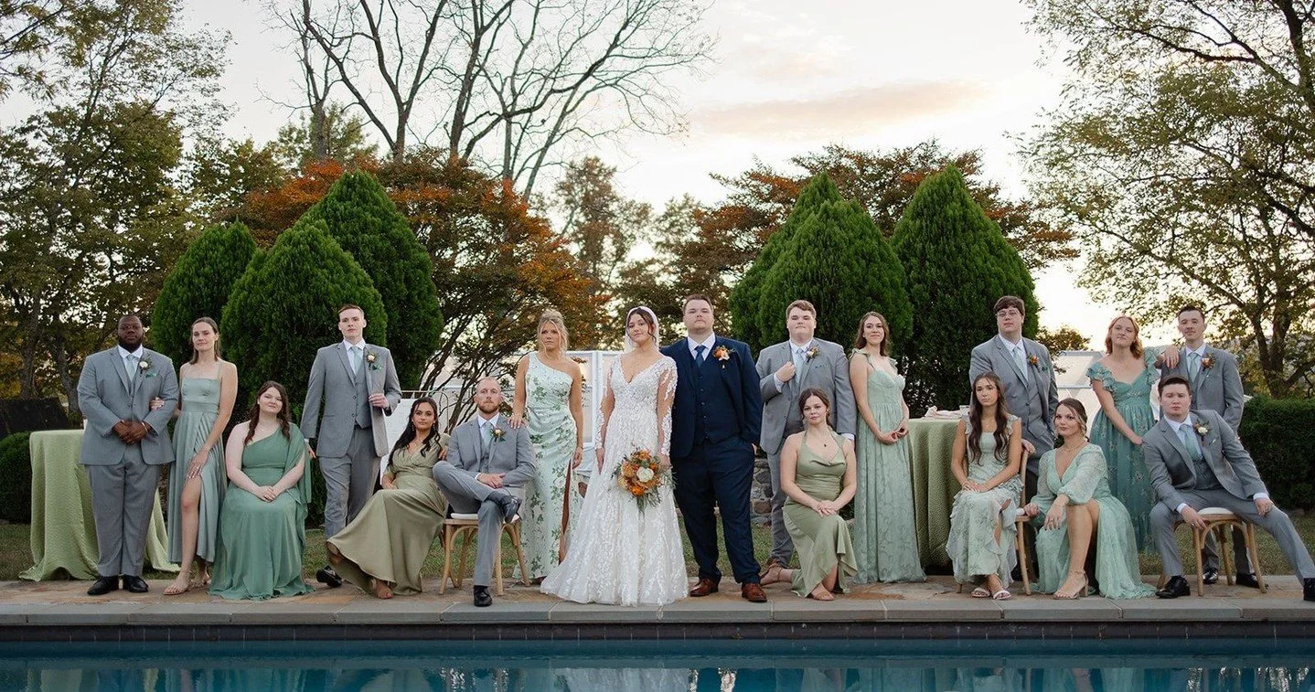 wedding party portraits but make it ✨️vogue✨️⁠
⁠
Choosing who is going to stand beside you on the wedding day is one of the most important choices you make! These people are the ones who will take part in your excitement leading up to the day, the ge