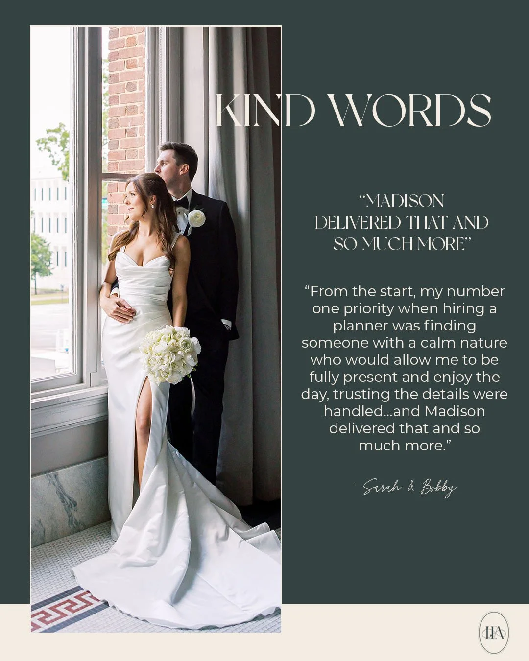 Sarah + Bobby&rsquo;s words mean so much to me! It&rsquo;s my joy and honor to walk alongside couples and take stress off their plates. &ldquo;Thankful&rdquo; doesn&rsquo;t begin to cover how I feel! 🩷

Vendors:
Planner: @langleyeverafter
Venue/Cate