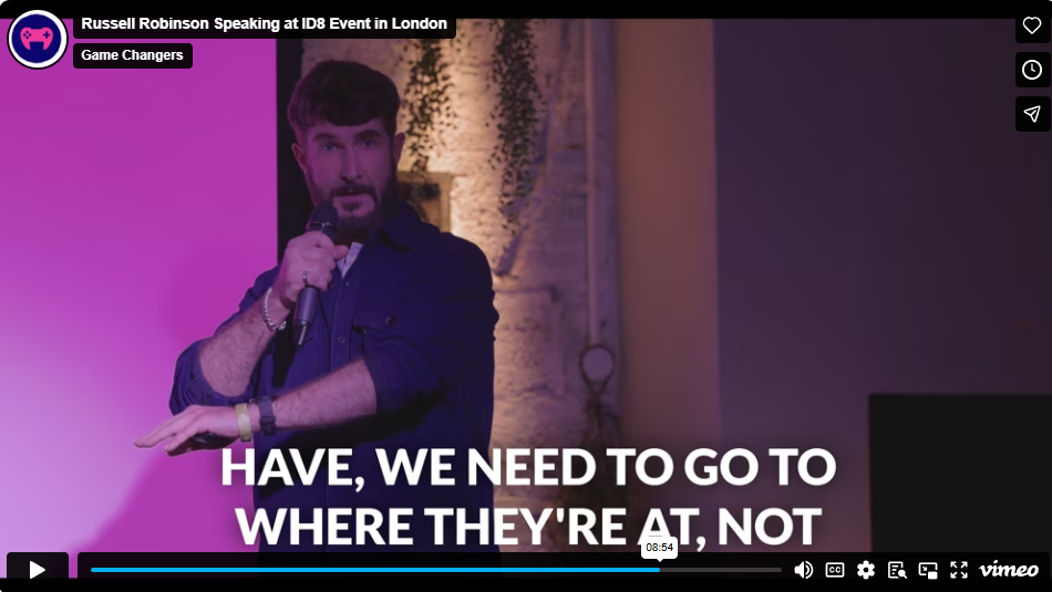 Russell Robinson Speaking at ID8 Event in London