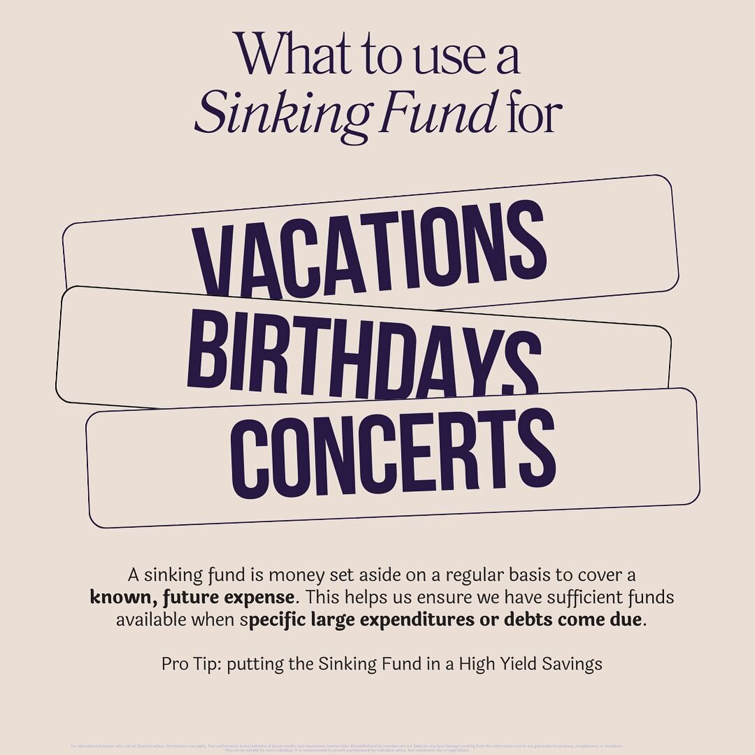 Do you have a sinking fund? 🌴🎶🥳 Sinking funds help us keep money to the side for all those things we know are coming up &mdash; birthdays, holidays, vacas and more. 
🎉 
Part of having the freedom to do whatever you like, is having a strong, organ