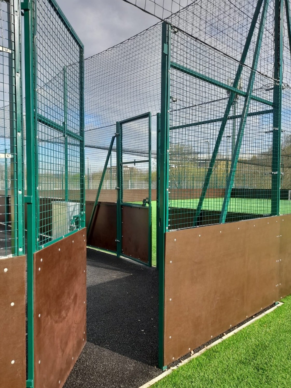 Gate access to sports pitch