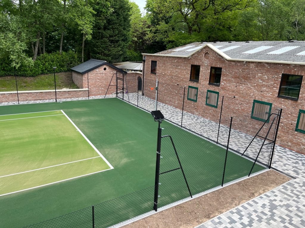 Tennis court manufactured for a private house